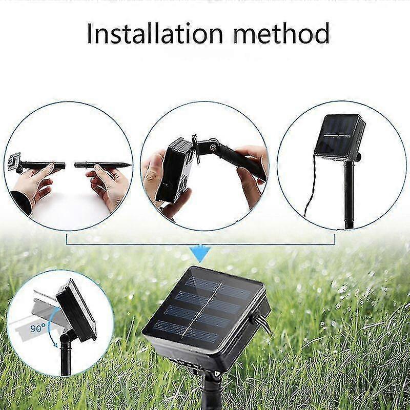 Solar Powered Patio LED String Lights, Waterproof Outdoor Bulbs 10 LEDs - Image 4