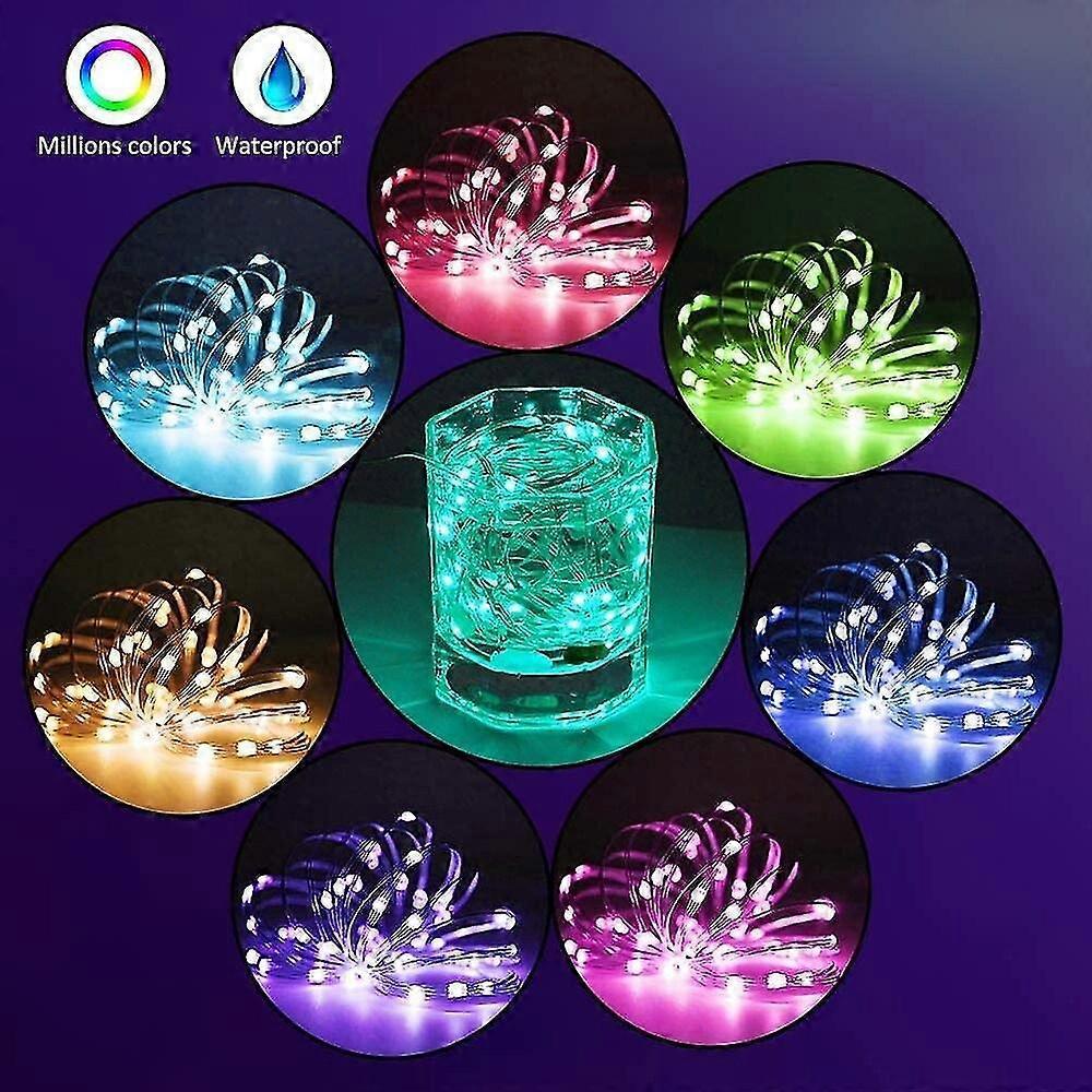 RGB Fairy String Lights, Indoor Outdoor Color Changing Music Twinkle Lights - Image 2
