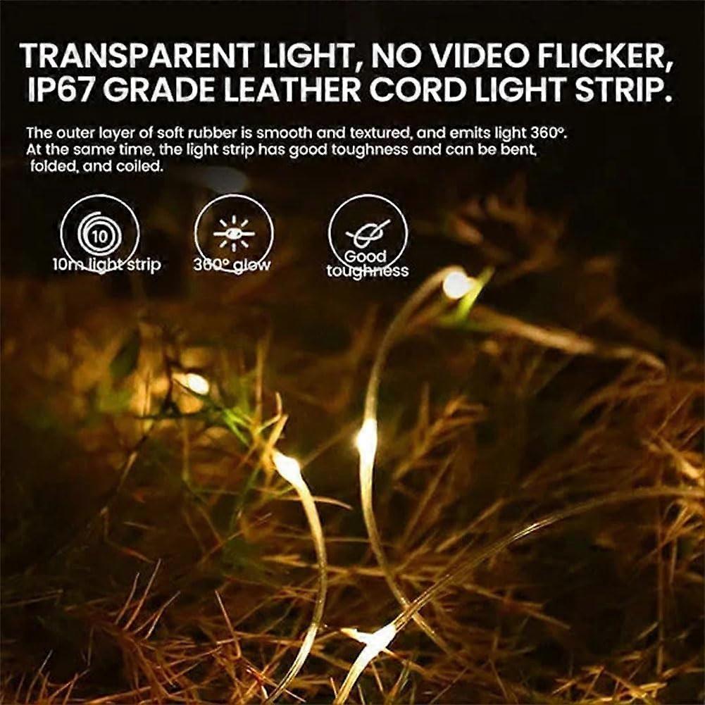 9M Camping LED String Lights, Rechargeable Quick Roll Up Tent Lighting - Image 2