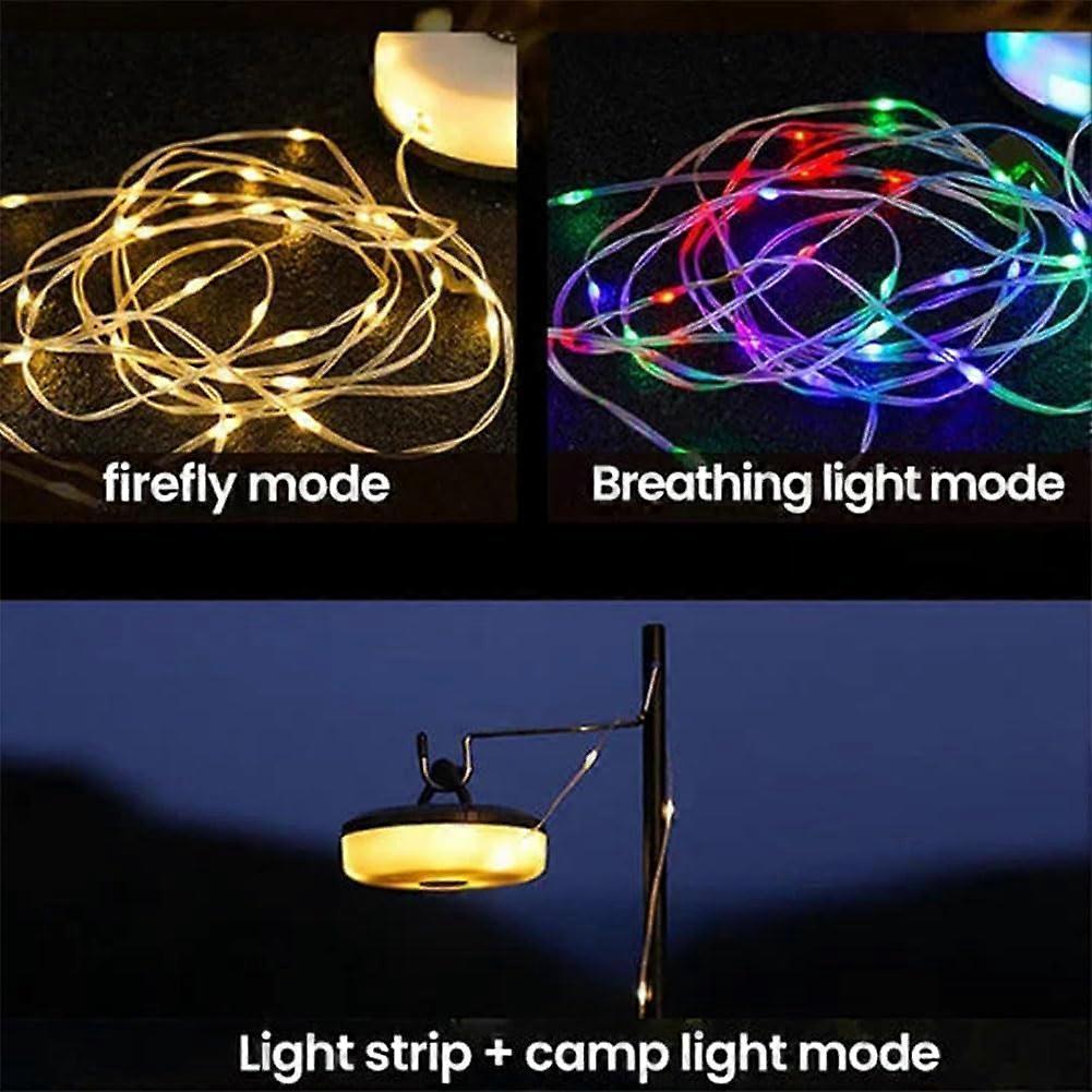 9M Camping LED String Lights, Rechargeable Quick Roll Up Tent Lighting - Image 3