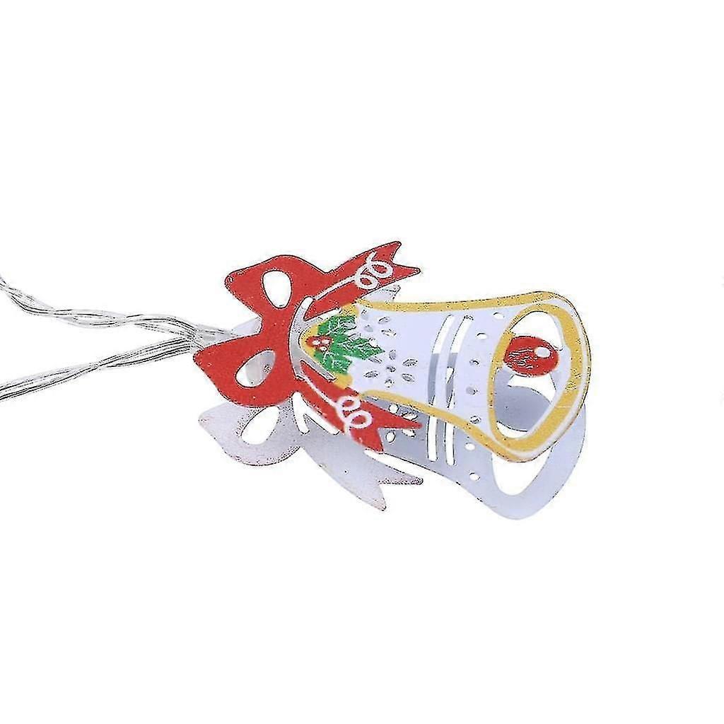 Colorful Bell LED String Lights, 10 LEDs, Battery Powered Christmas Decor - Image 3