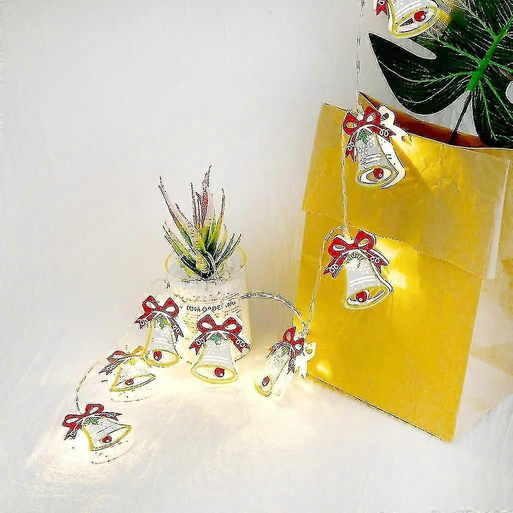 Colorful Bell LED String Lights, 10 LEDs, Battery Powered Christmas Decor - Image 4