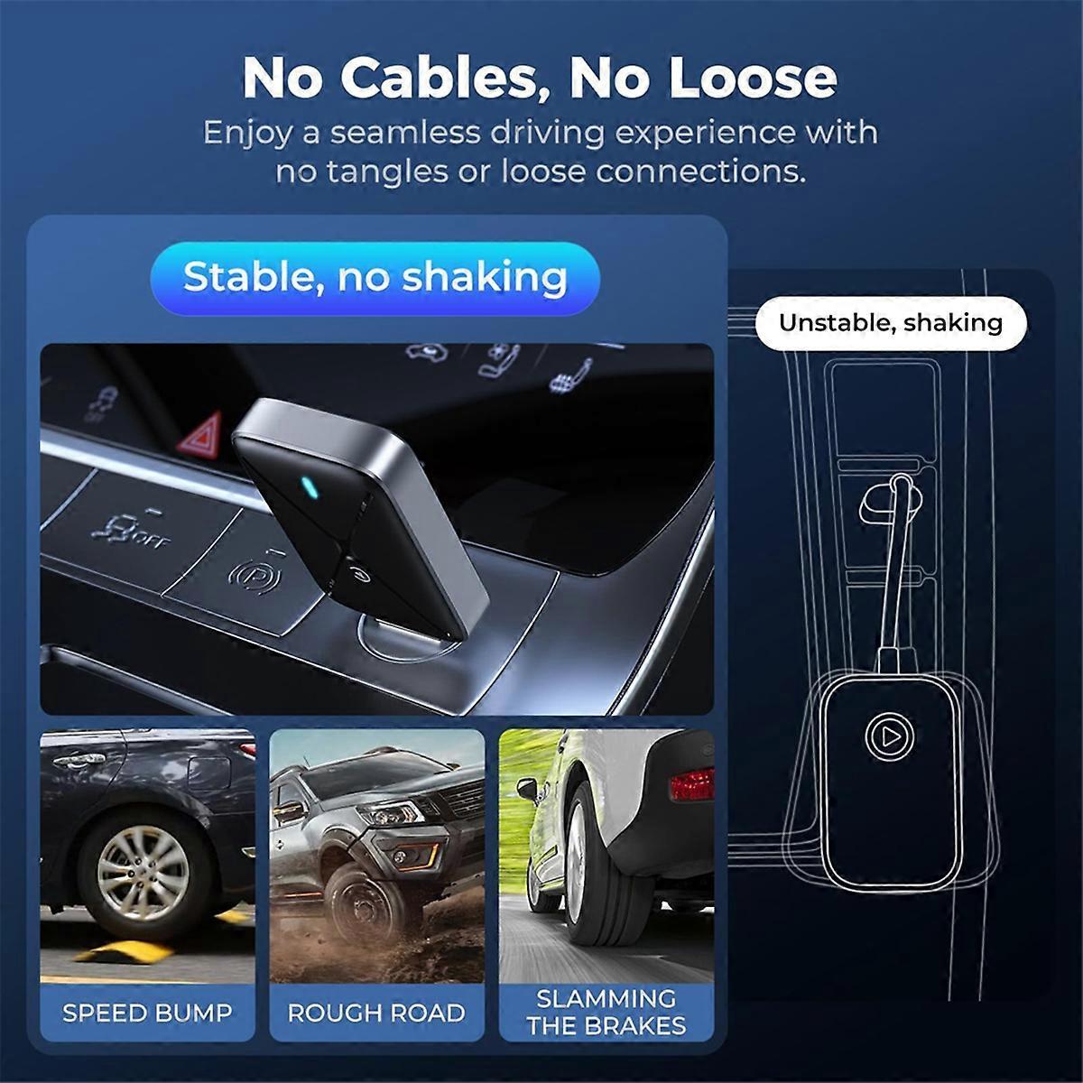 Wireless CarPlay Adapter for iOS, Mini Dongle Converts Wired to Wireless CarPlay - Image 2