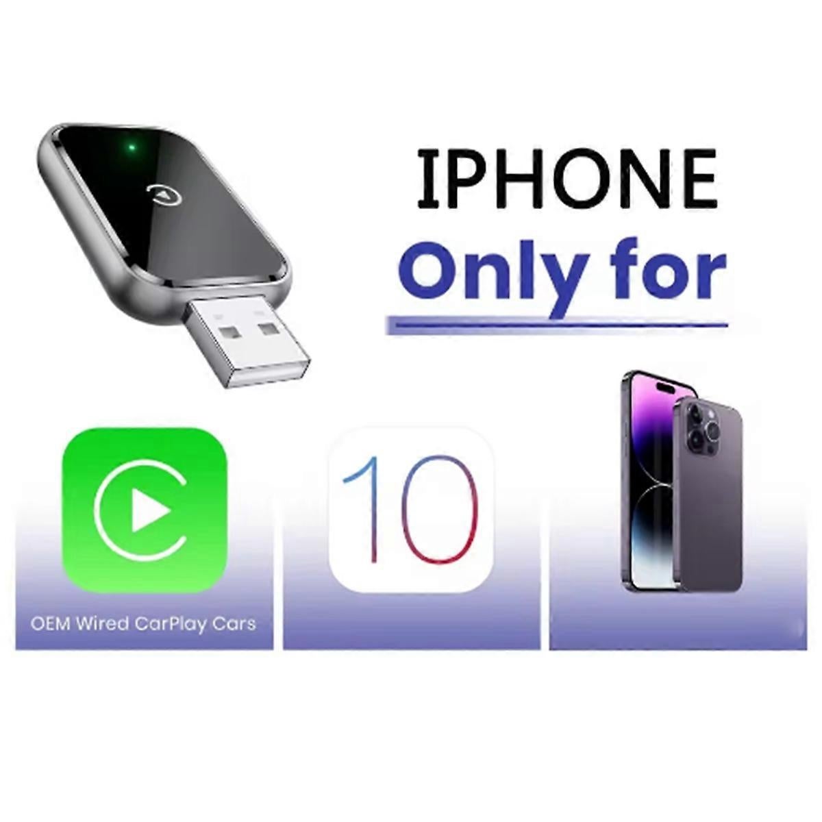 Wireless CarPlay Adapter, Wired to Wireless CarPlay Converter with USB Cable - Image 5