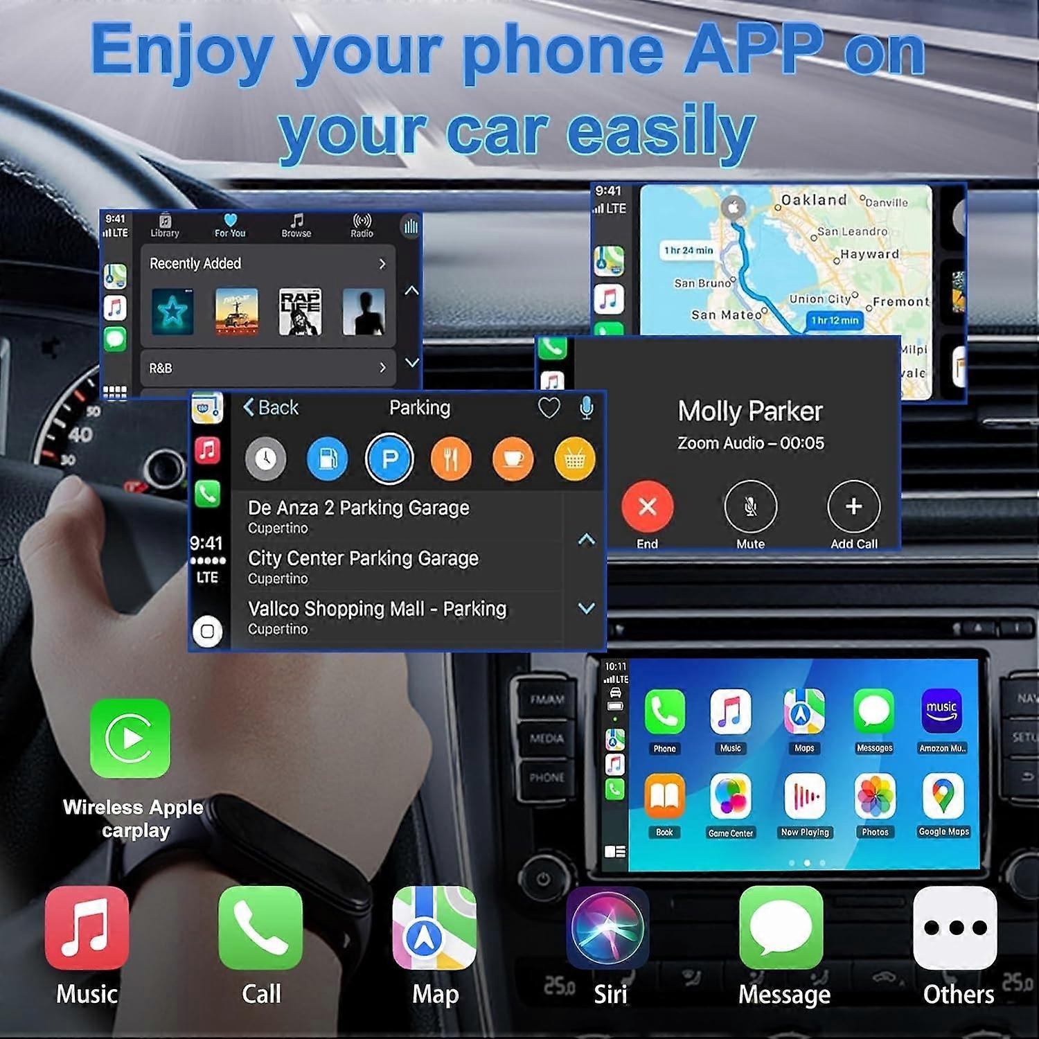Wireless CarPlay Adapter, Convert Wired CarPlay to Wireless Plug & Play Dongle - Image 5