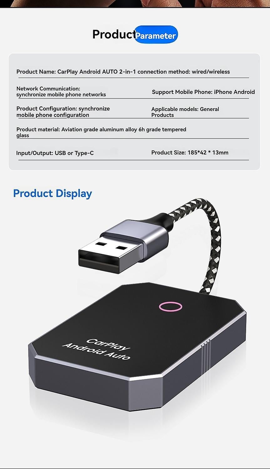 Wireless CarPlay Adapter for Factory Wired CarPlay, Auto Upgrade to Wireless - Image 2