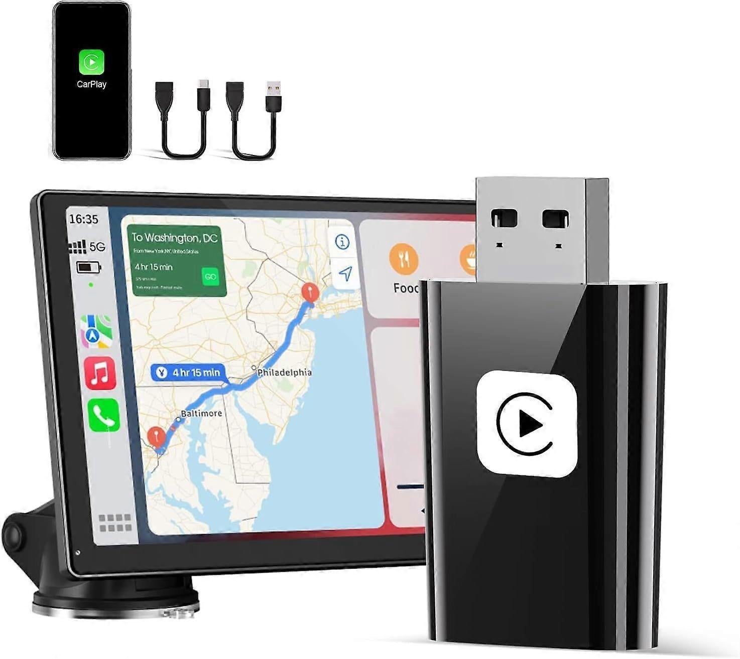Wireless CarPlay Adapter, Fast & Compact CarPlay Dongle Converter - Image 1