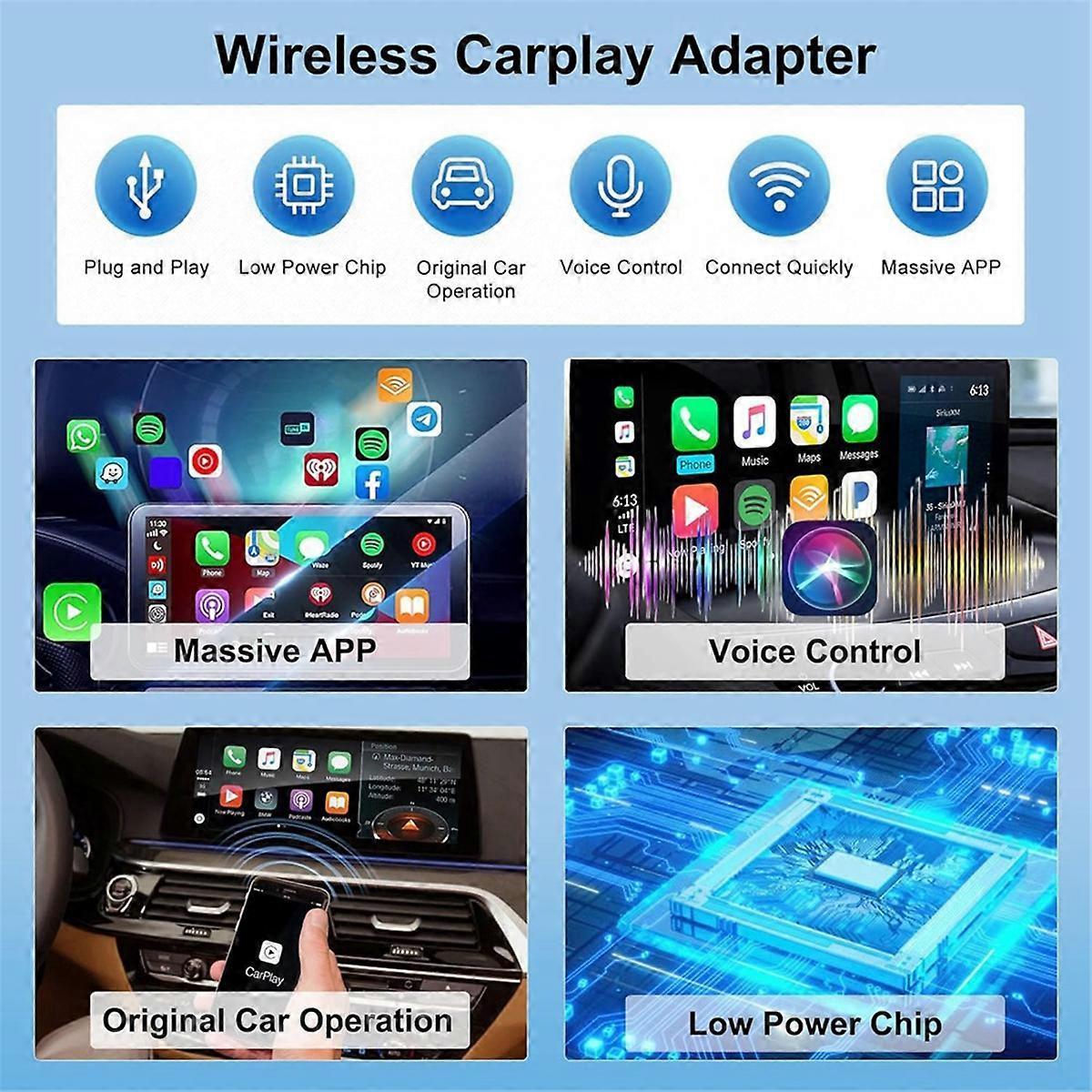 Wireless CarPlay Adapter, Convert Wired CarPlay to Wireless Dongle - Image 3