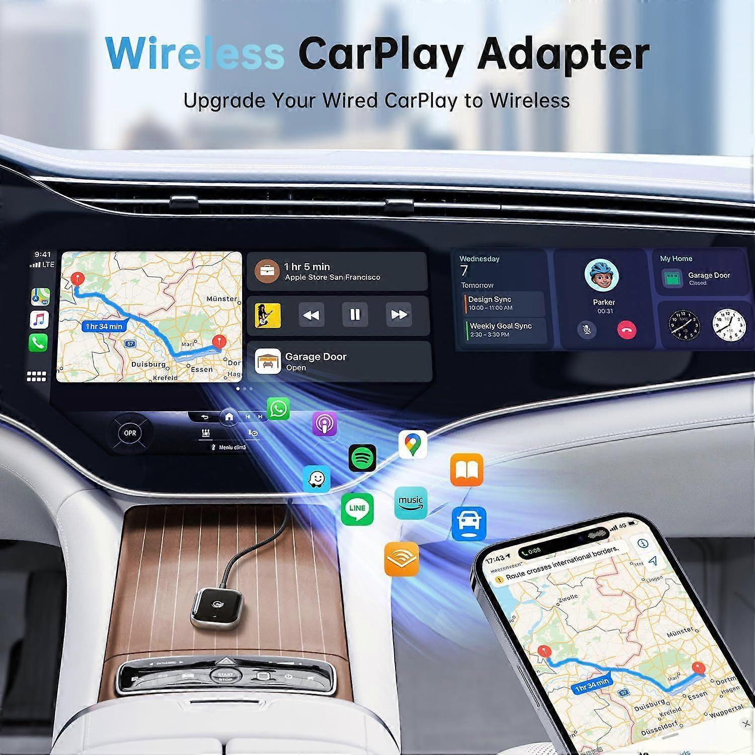 Wireless CarPlay Adapter for Apple CarPlay, Easy Wired to Wireless Upgrade - Image 2