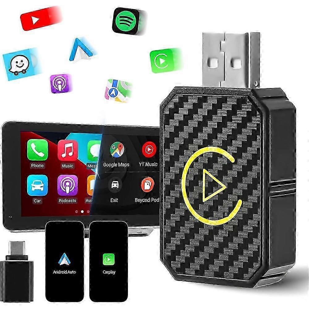 Android Auto & Apple CarPlay Wireless Adapter, Convert Wired to Wireless - Image 1