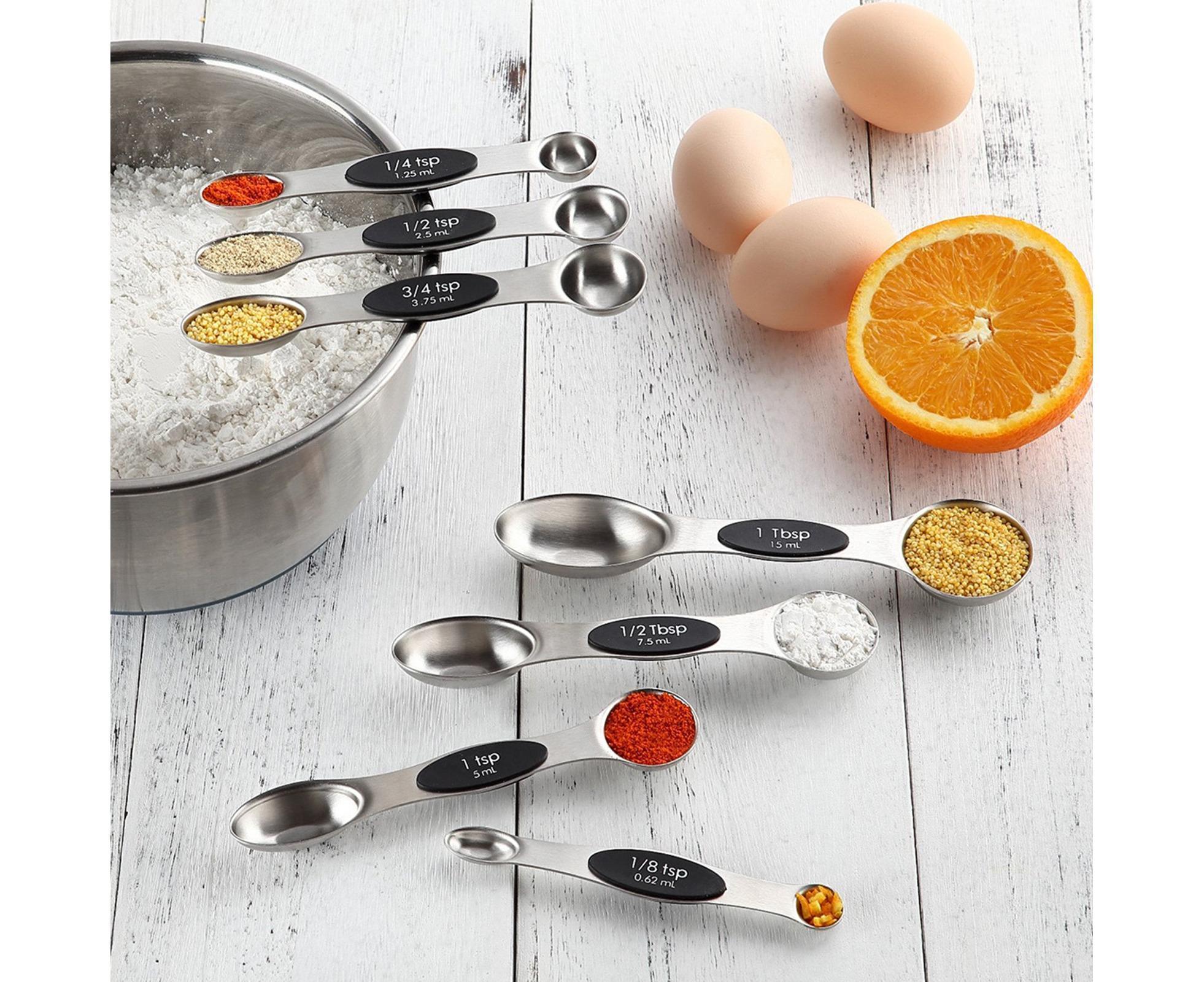 Double-heads Measuring Spoon Stainless Steel Kitchen Gadget-Black - Image 3