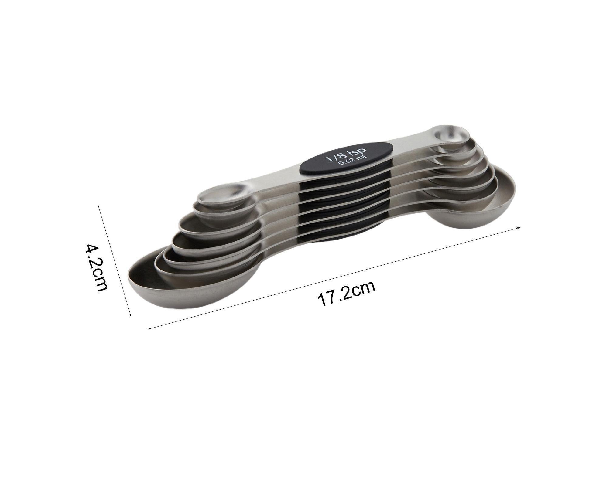 Double-heads Measuring Spoon Stainless Steel Kitchen Gadget-Black - Image 6