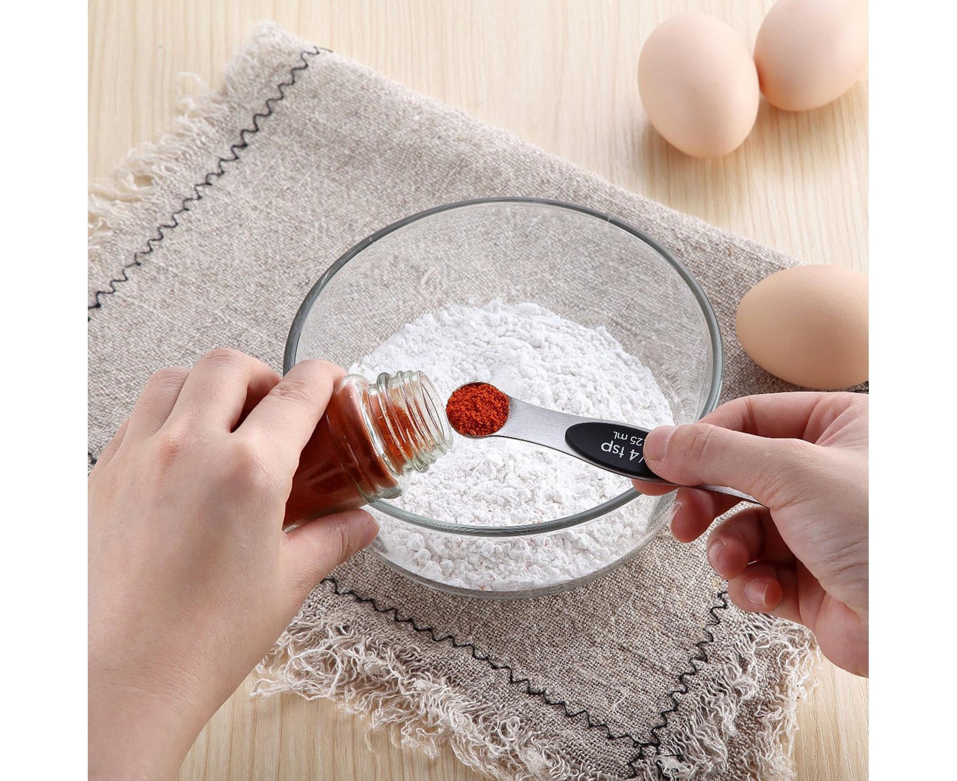 Double-heads Measuring Spoon Stainless Steel Kitchen Gadget-Black - Image 7
