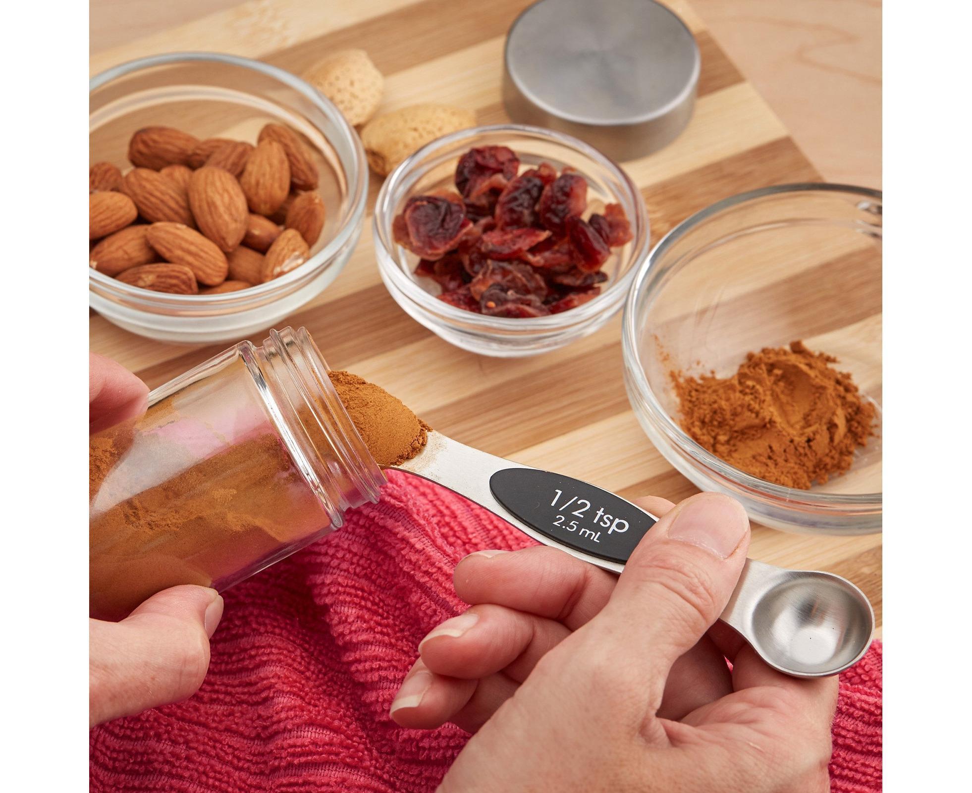 Double-heads Measuring Spoon Stainless Steel Kitchen Gadget-Black - Image 8