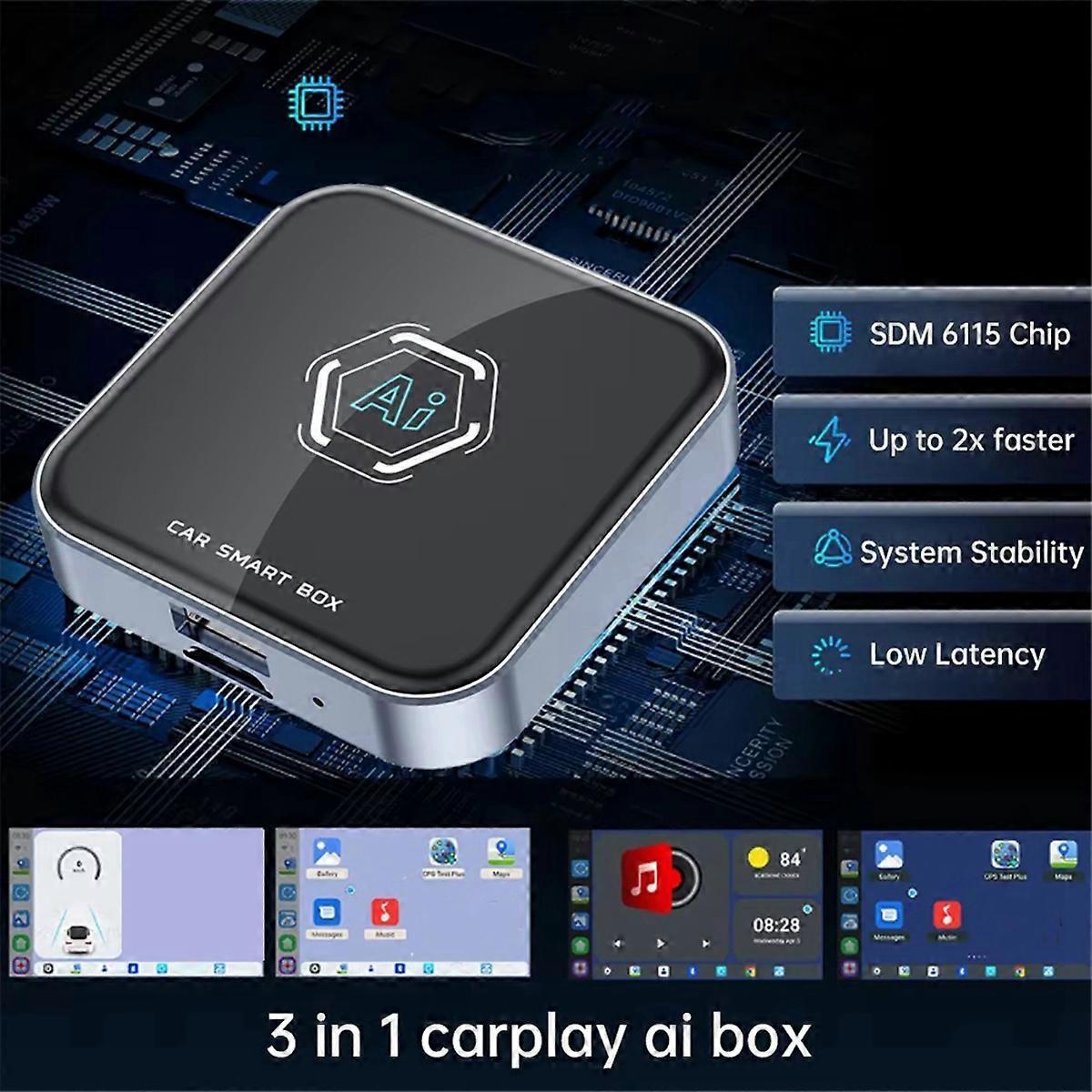 Smart Car AI Box Android 13.0, 2+32GB Wired to Wireless CarPlay Adapter - Image 2