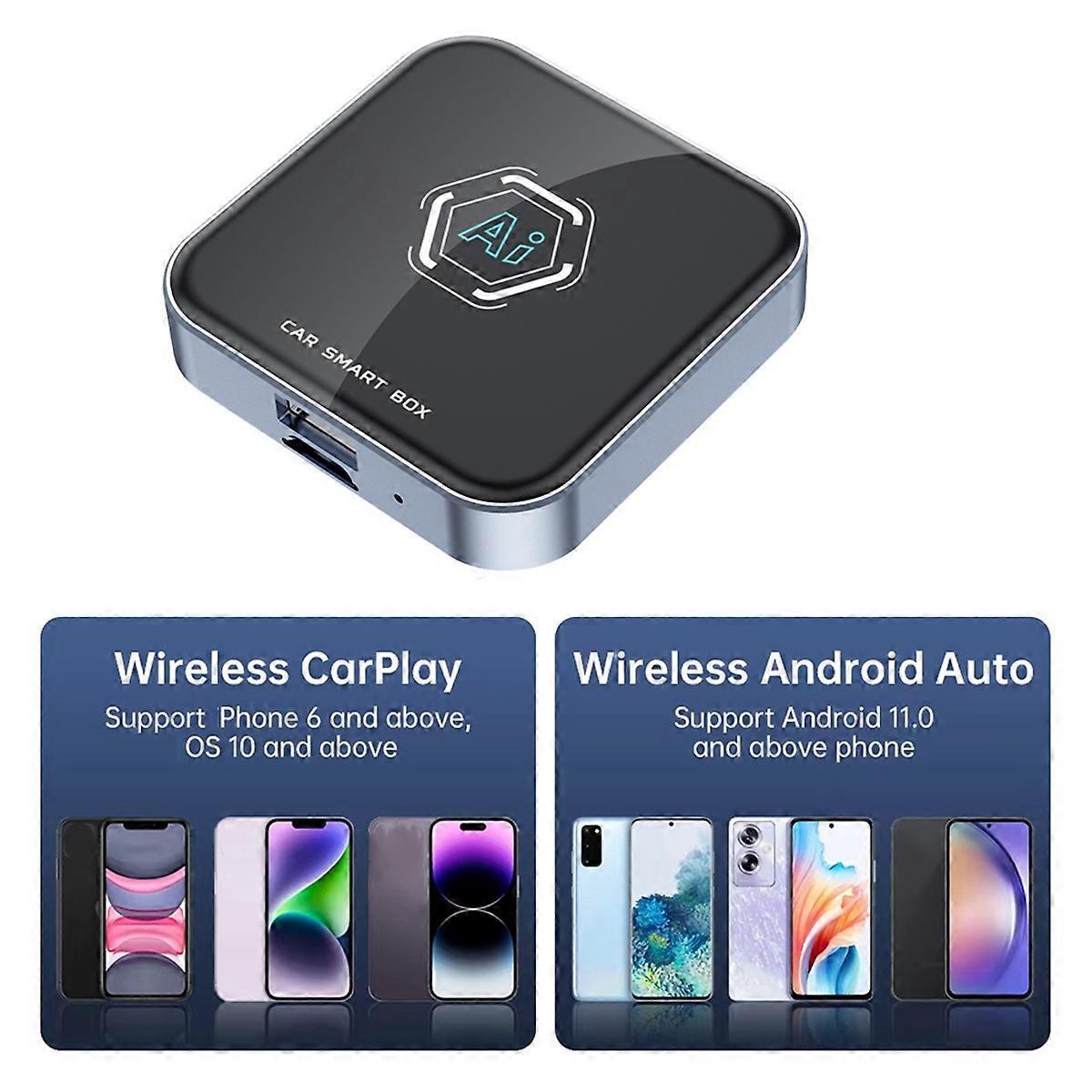Smart Car AI Box Android 13.0, 2+32GB Wired to Wireless CarPlay Adapter - Image 5