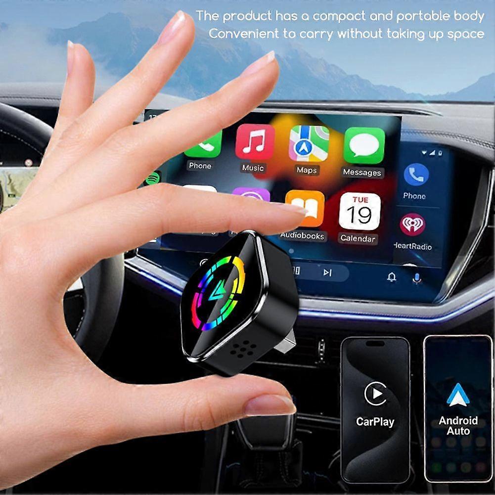 2-in-1 Wireless CarPlay Adapter for iPhone & Android, Mini Auto Dongle - Image 4