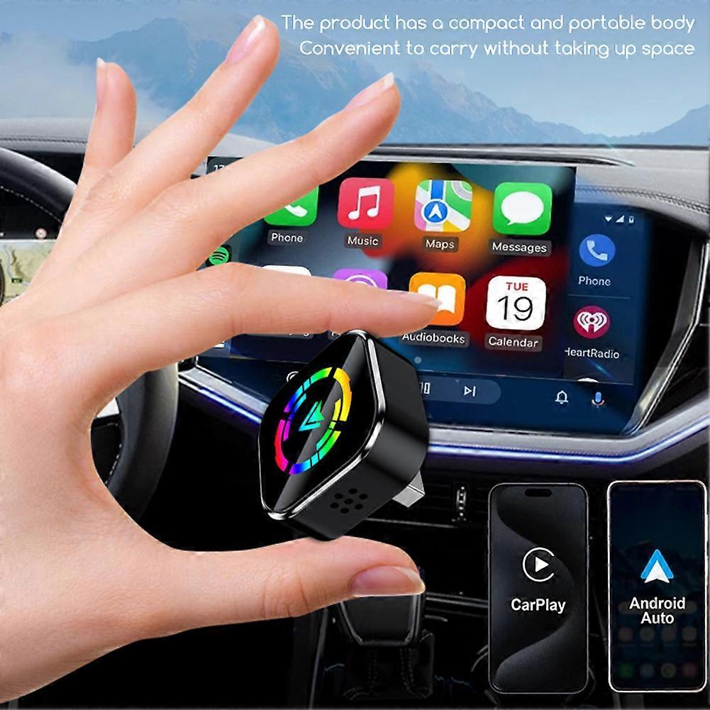 2-in-1 Wireless CarPlay Adapter for iPhone & Android, Mini Auto Dongle - Image 4