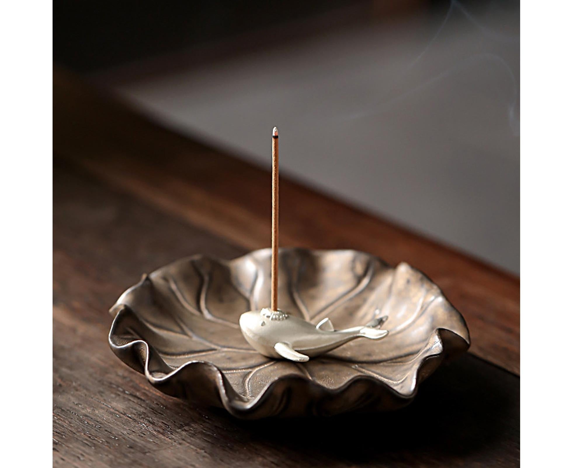 Lotus Leaf Mini Incense Holder for Teahouse-E - Image 2