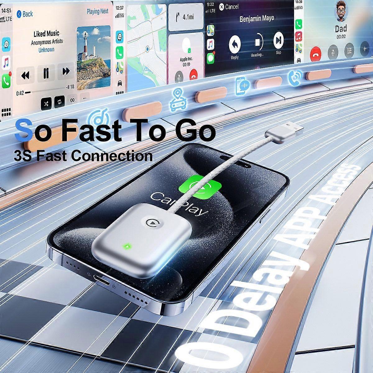 USB Wireless CarPlay Adapter, Plug & Play Dongle - Image 3