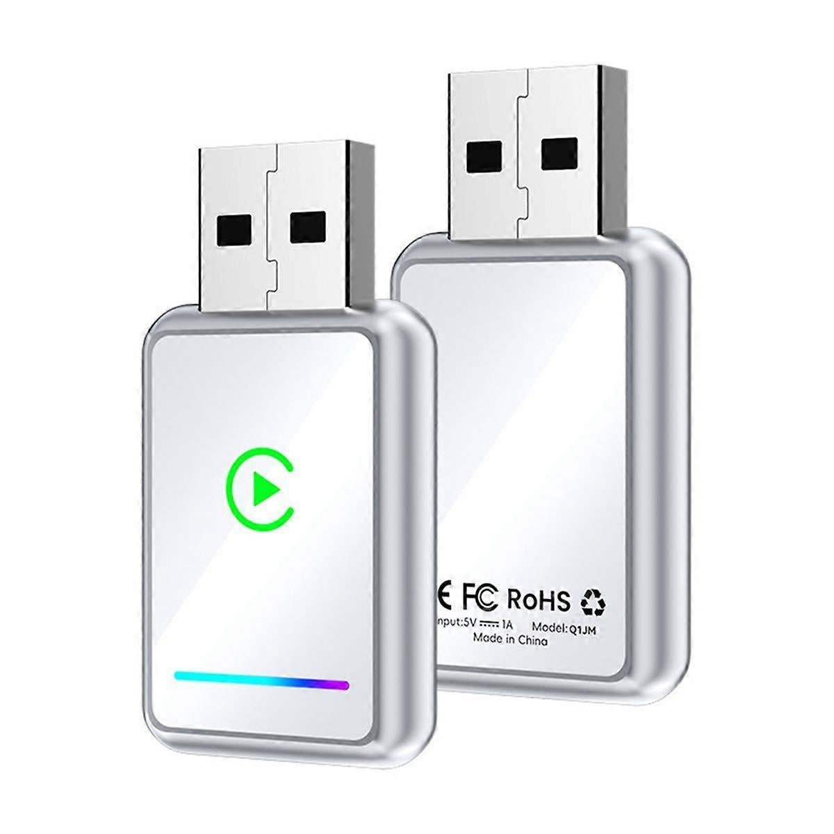 2-in-1 Wireless CarPlay Adapter USB Dongle for CarPlay & Android Auto - Image 2