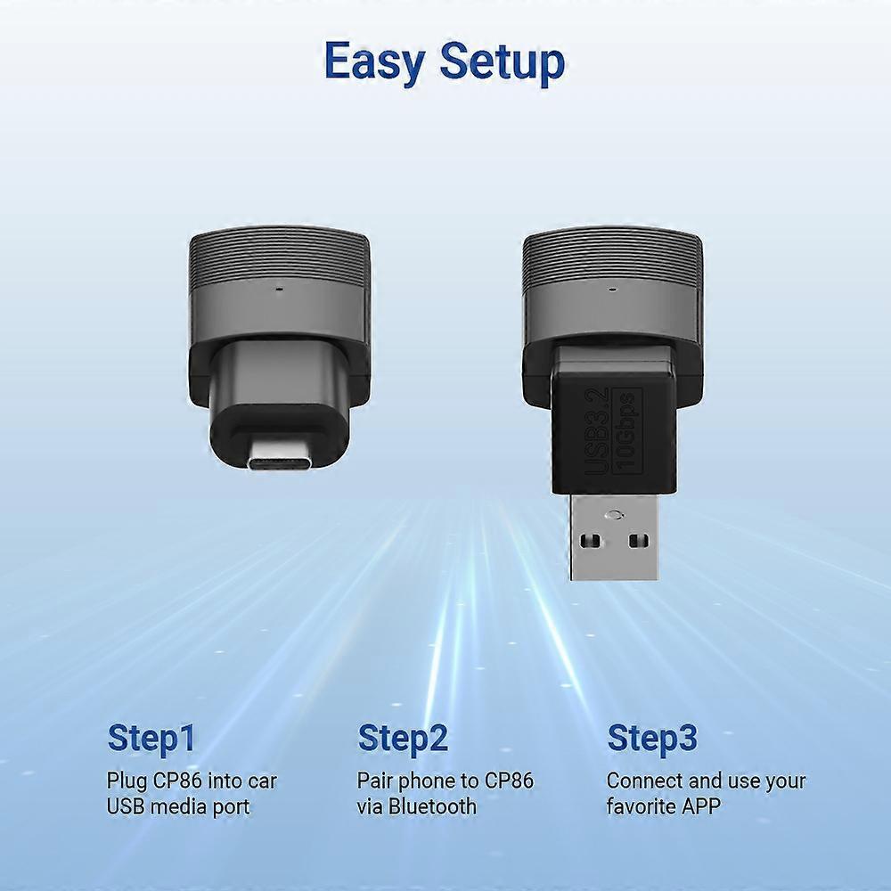 Mini Wireless CarPlay Adapter, Wired to Wireless Dongle for iPhone - Image 4