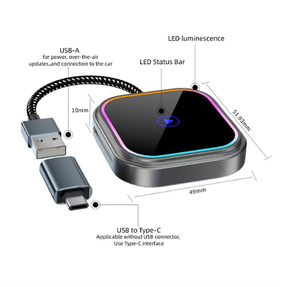 2-in-1 Wireless CarPlay Adapter for Android Auto Audio - Image 4