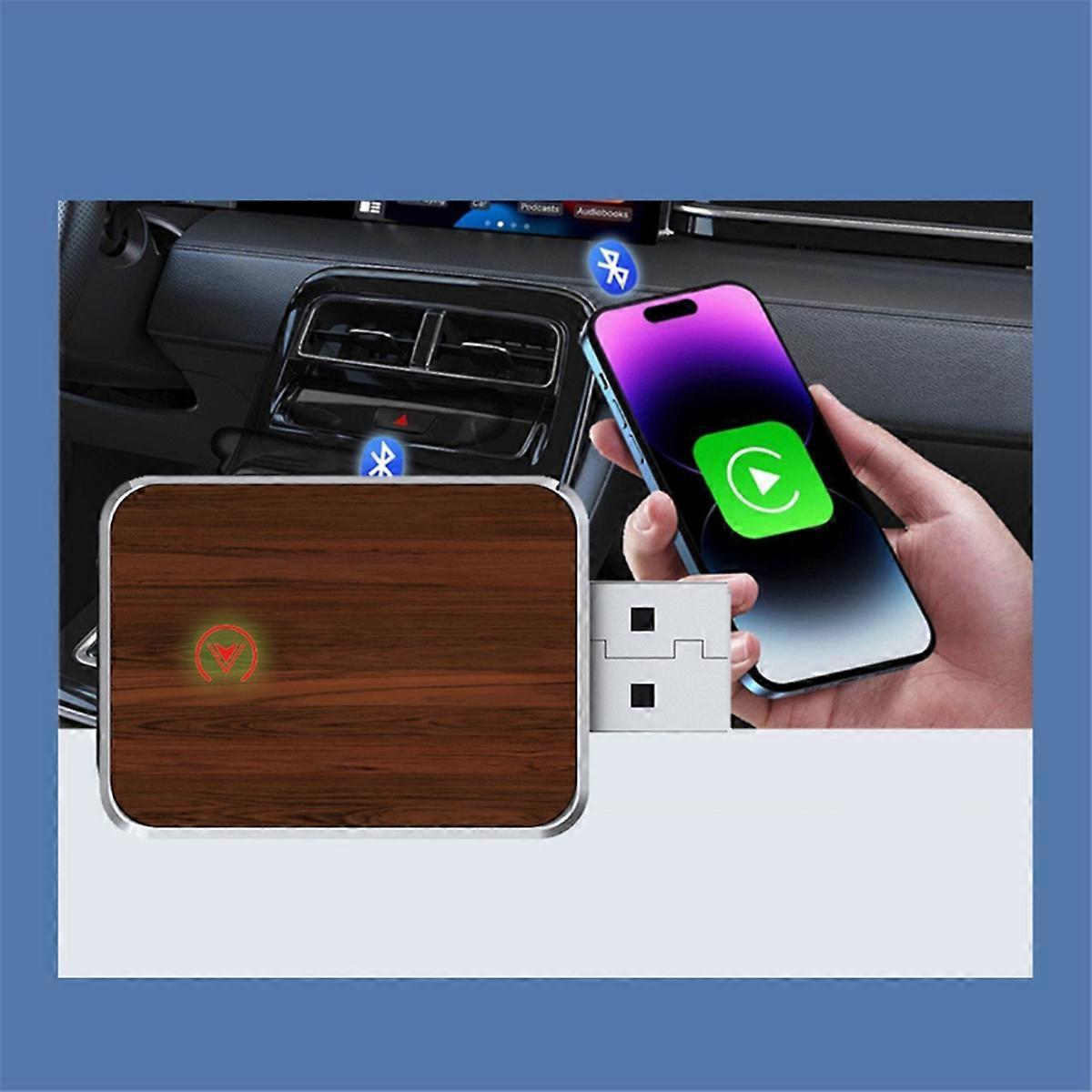 Wired to Wireless CarPlay Adapter for iOS & Android, Black - Image 2