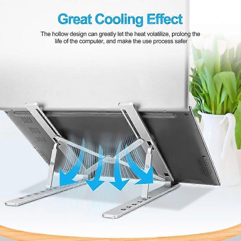 Adjustable Aluminum Laptop Stand, Portable Desk Holder - Image 5