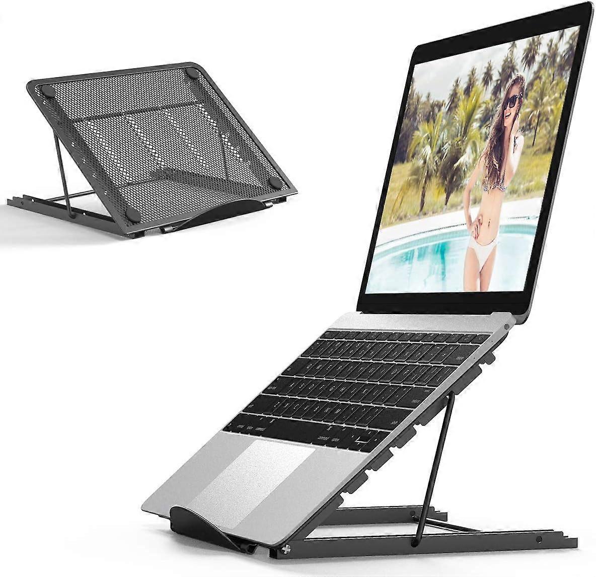 Ventilated Adjustable Laptop Stand, Ergonomic Desk Holder - Image 1
