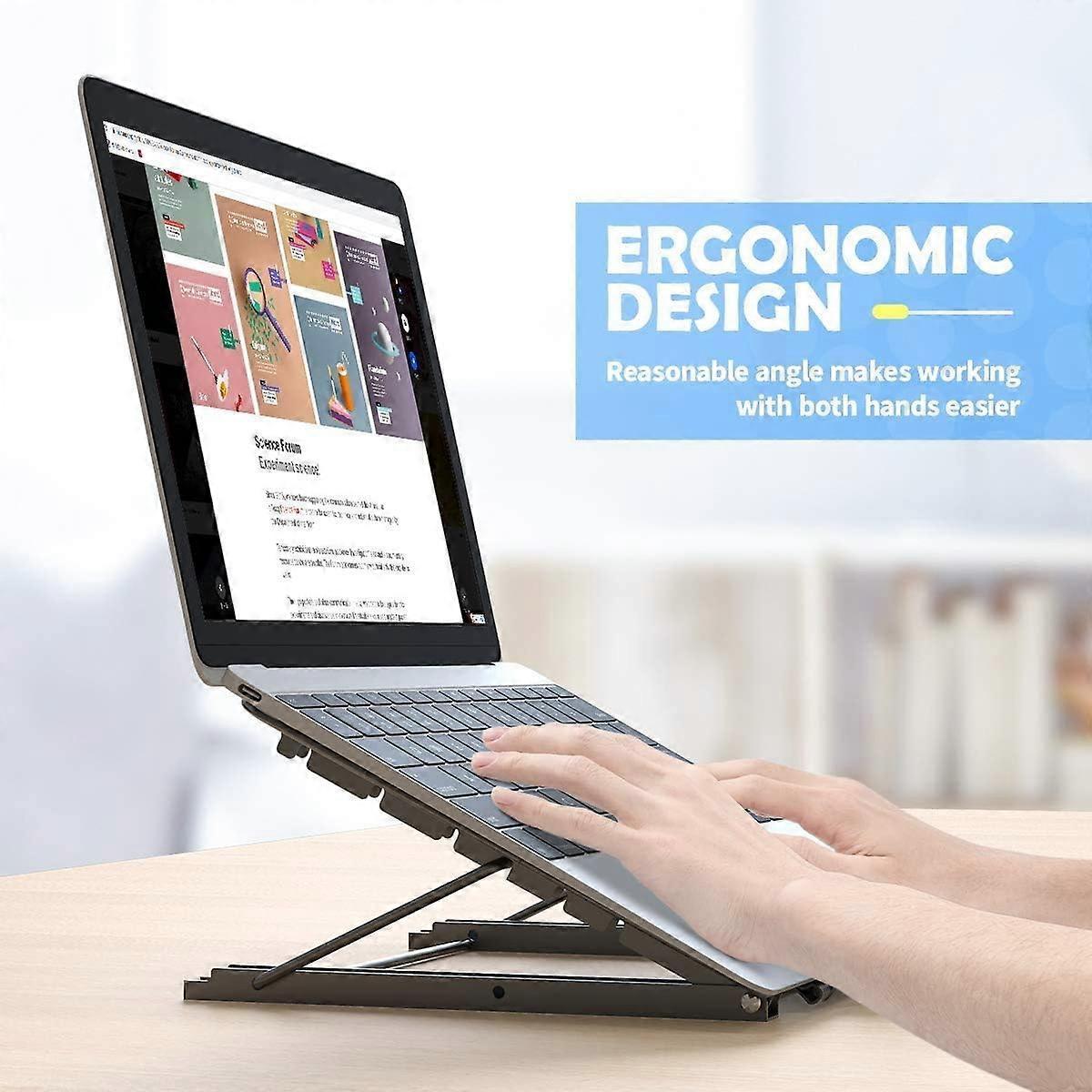 Ventilated Adjustable Laptop Stand, Ergonomic Desk Holder - Image 2