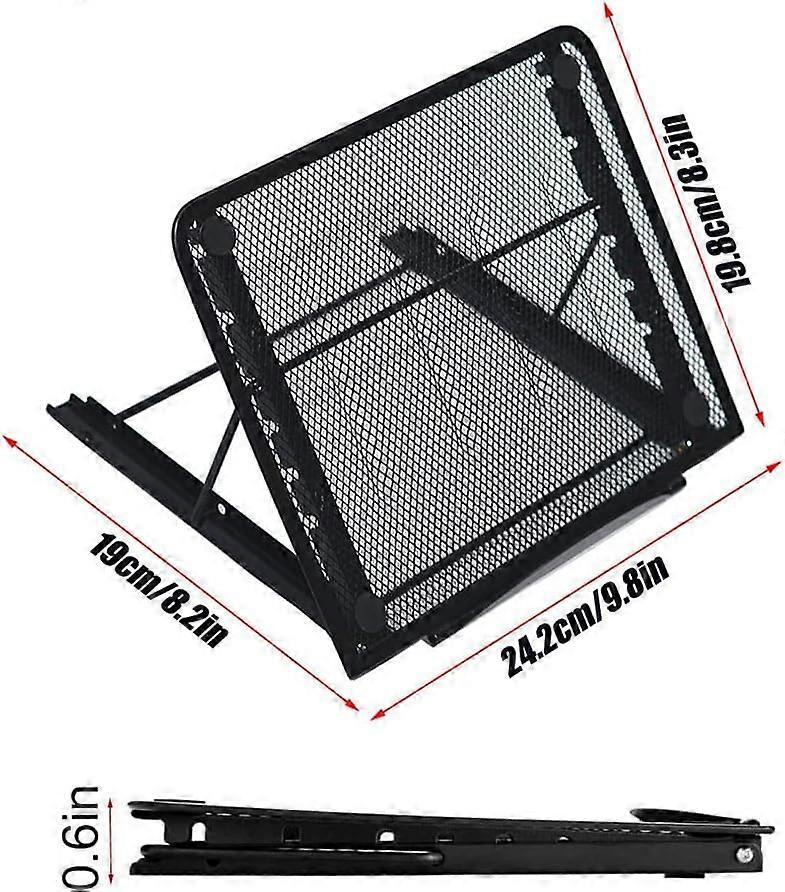 Foldable Aluminum Laptop Stand, Adjustable Ventilated Stand for Laptop/Tablet/Phone - Image 2