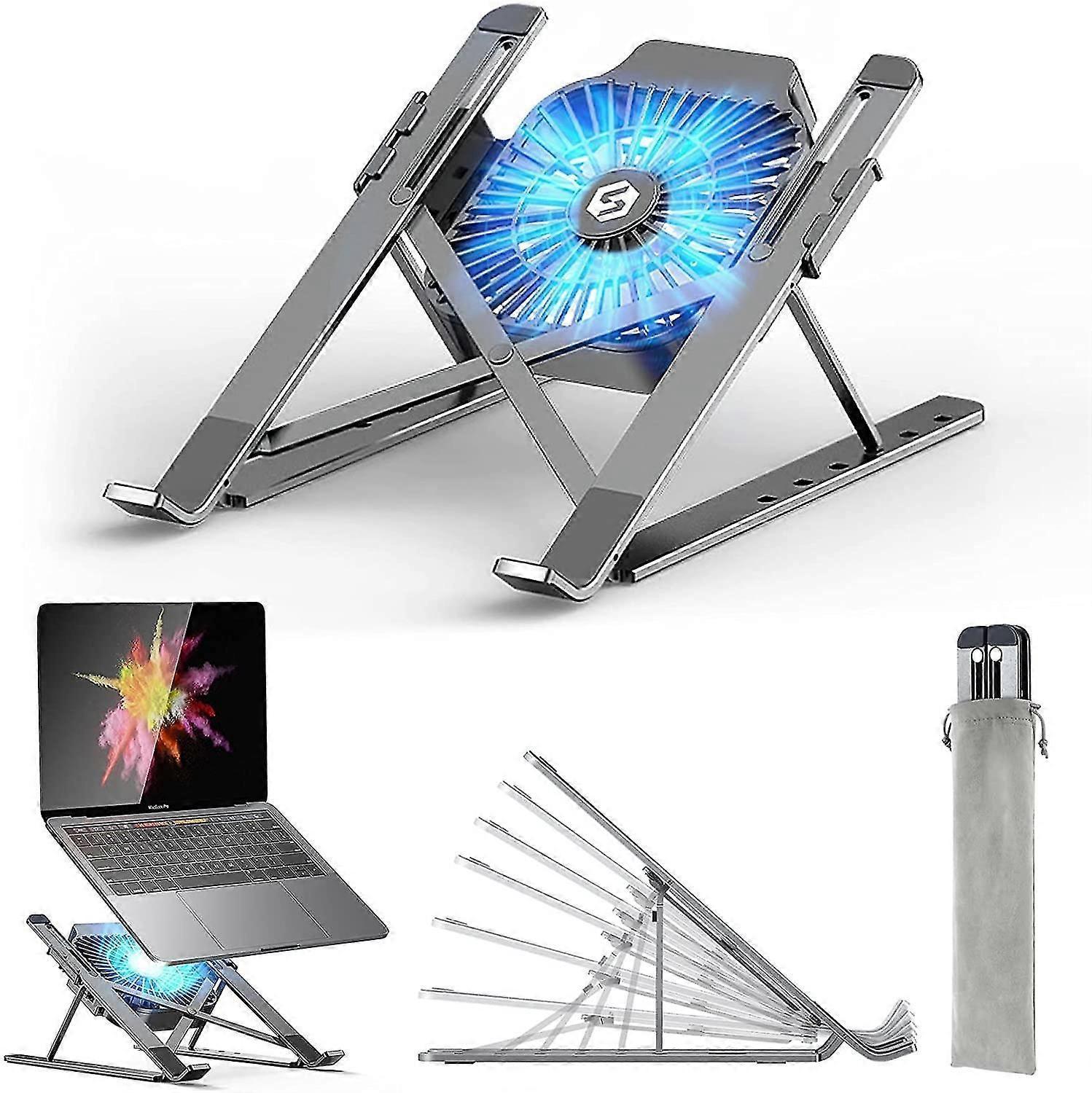 Laptop Stand with Removable USB Fan, Cooling Holder - Image 1