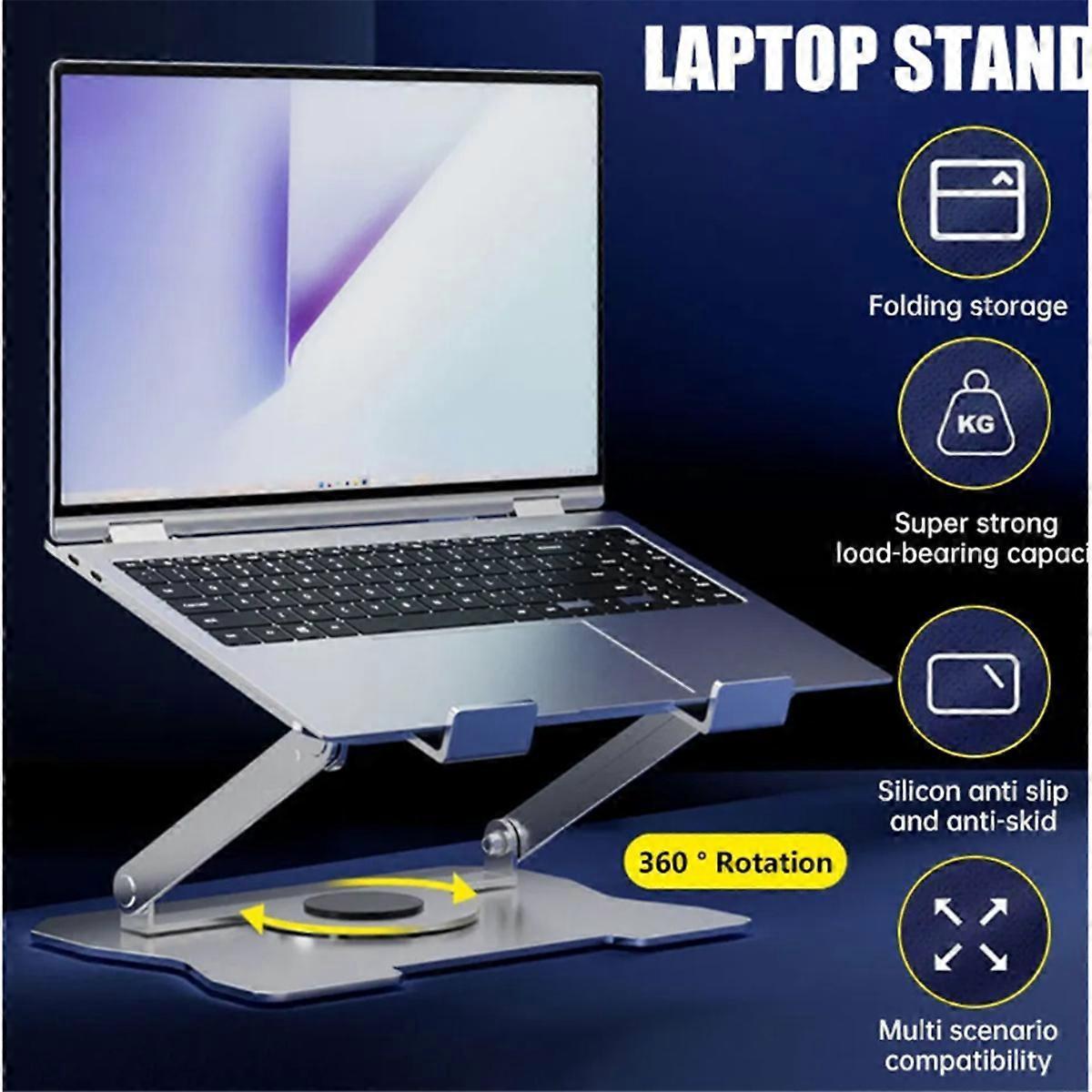 Rotating Laptop Stand, Foldable Adjustable Holder - Image 4