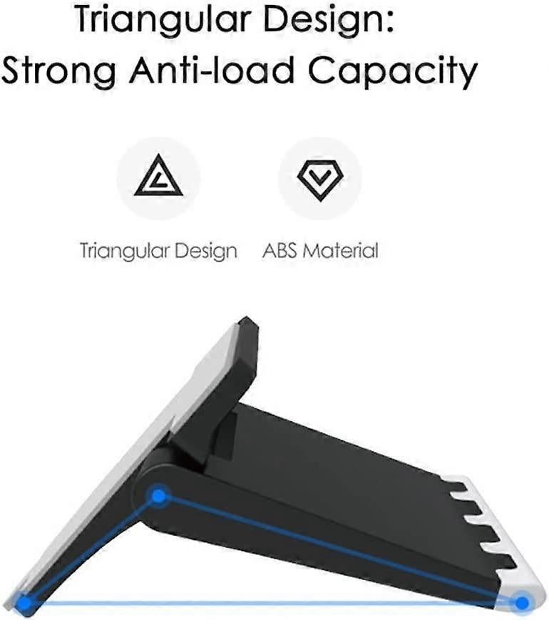 Set of 2 Mini Black Laptop Stands, Invisible Foldable Lightweight Holder for Laptop/Tablet - Image 4