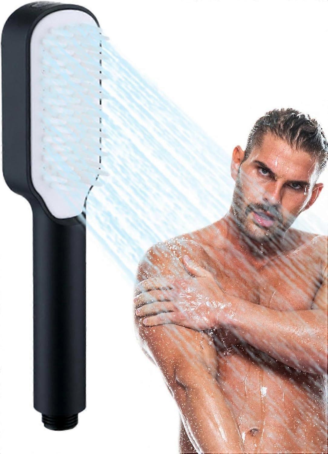Pressure Handheld Rain Shower Head, Adjustable Black Shower - Image 5