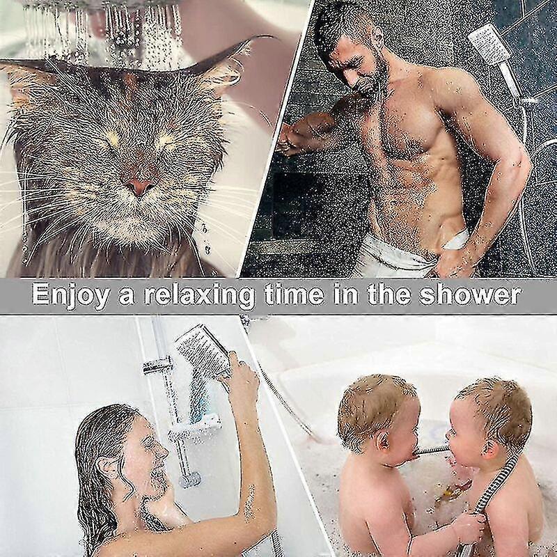 Water Saving Shower Head with 1.5m Hose, Bathroom Handheld - Image 2