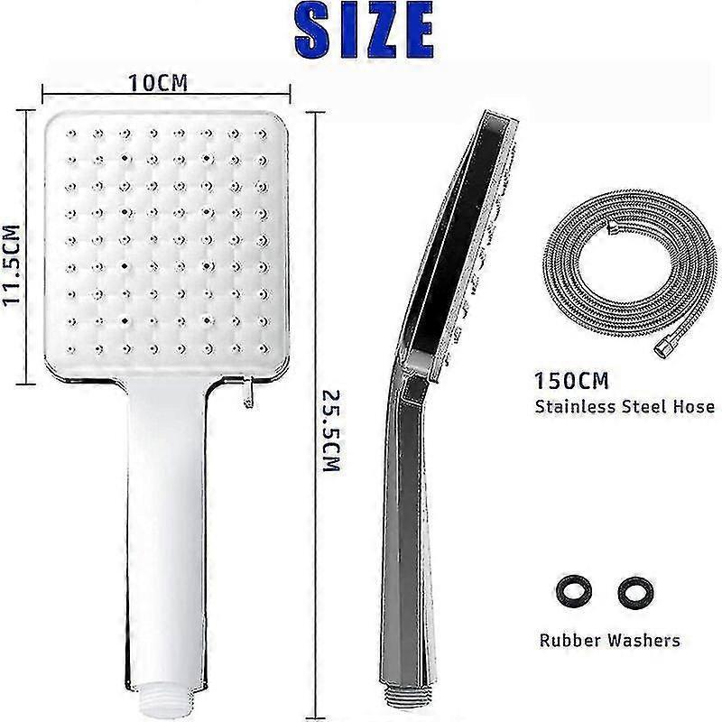 Water Saving Shower Head with 1.5m Hose, Bathroom Handheld - Image 4