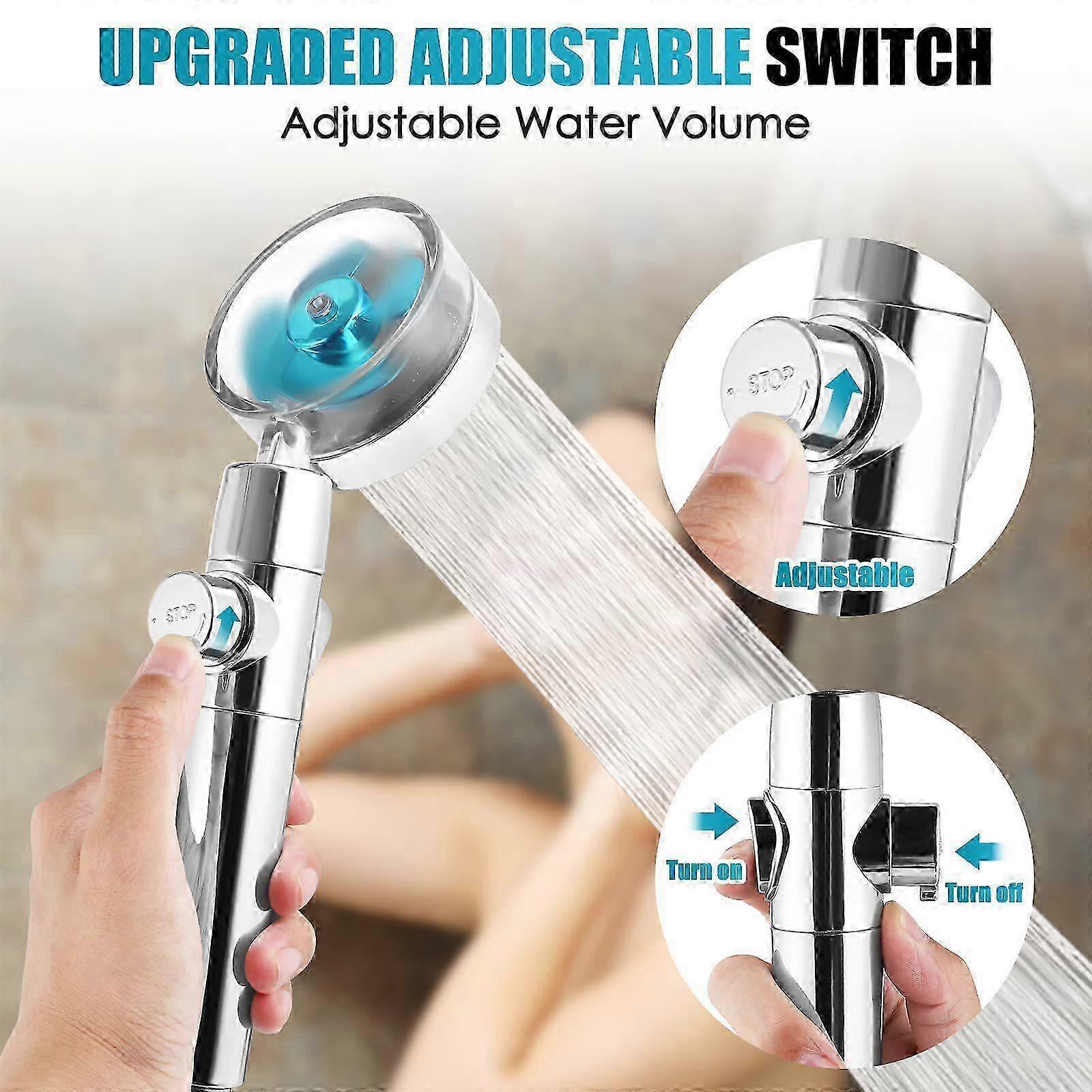 Rotating Propeller Shower Head with Filter, High Pressure & Water Saving - Image 5