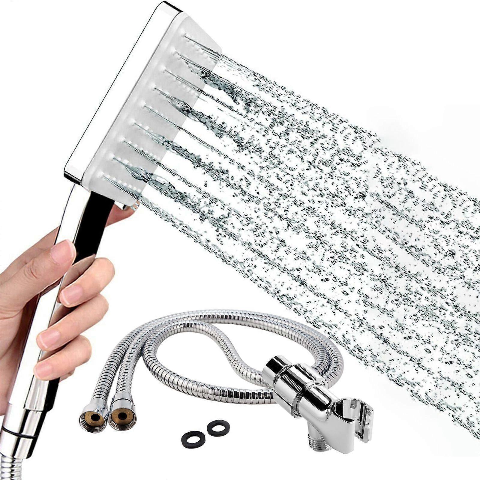 Rain Shower Head with Handheld, 6 Jet Types, High Pressure Water Saving - Image 1