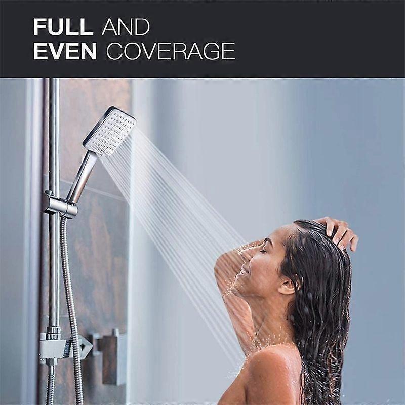 Rain Shower Head with Handheld, 6 Jet Types, High Pressure Water Saving - Image 4