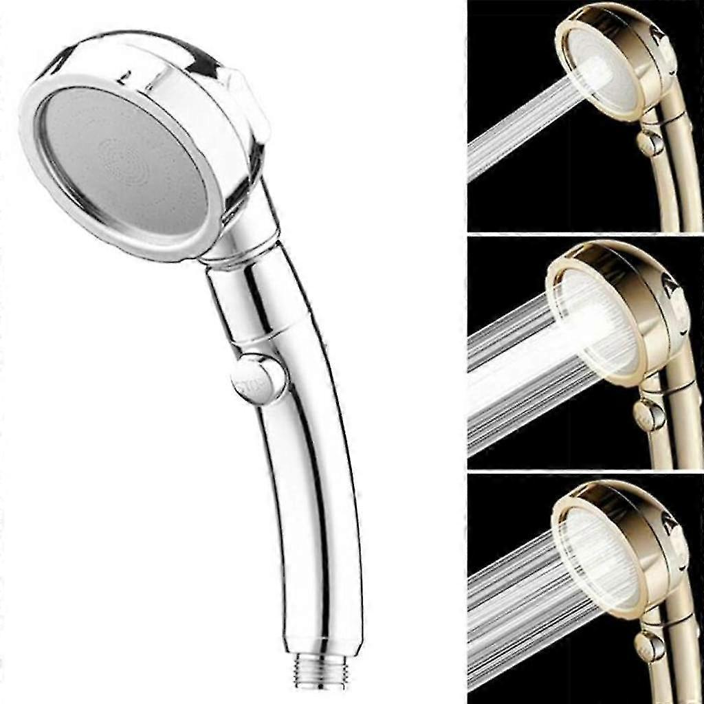 Handheld Pressure Shower Head, 3 Jet Functions, Water Saving Set - Image 1
