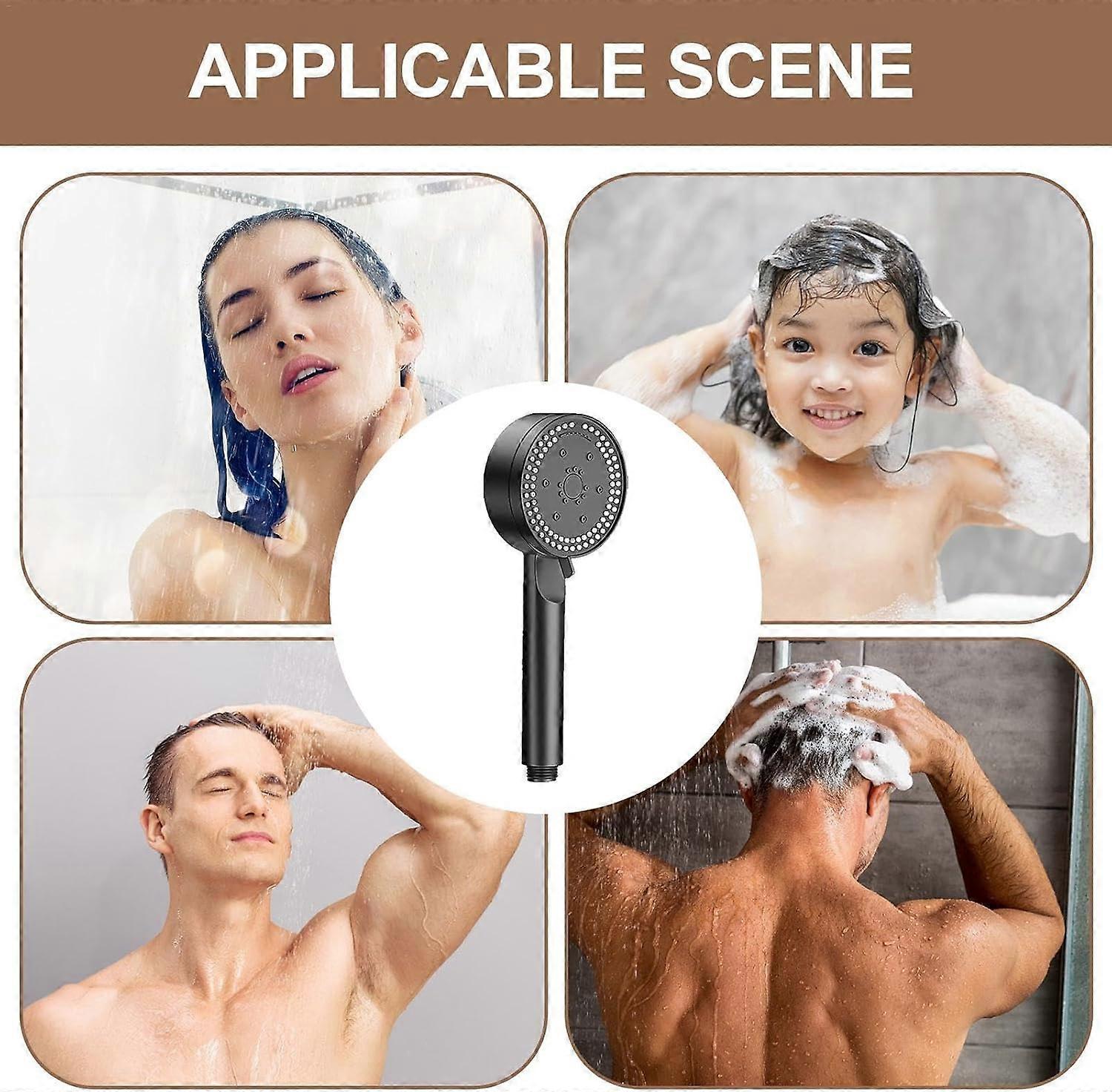 Bathroom Pressure Shower Head, 8 Modes Handheld Spa Shower - Image 3