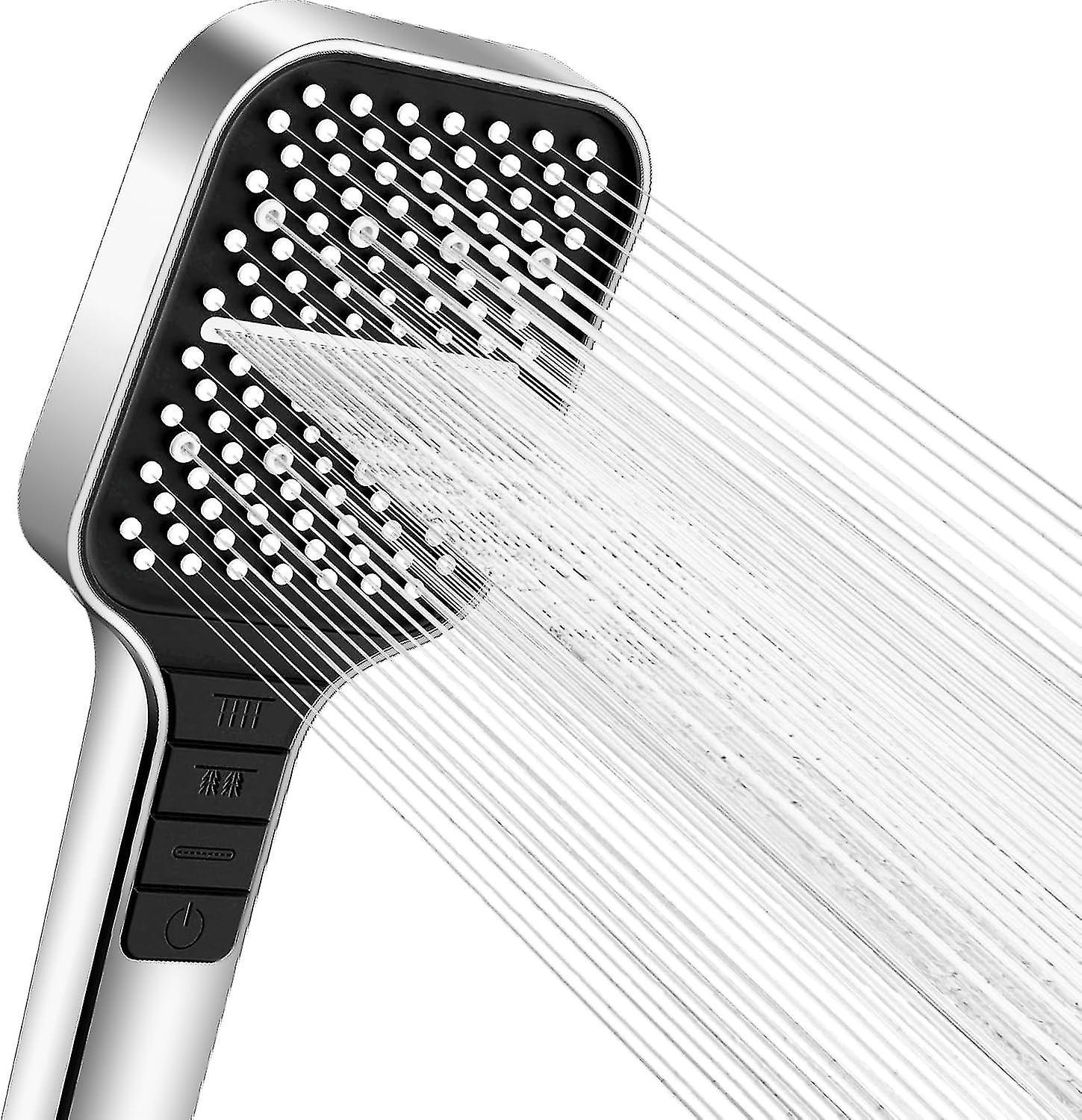 Square Handheld Shower Head, 7 Spray Modes, Adjustable Universal - Image 1