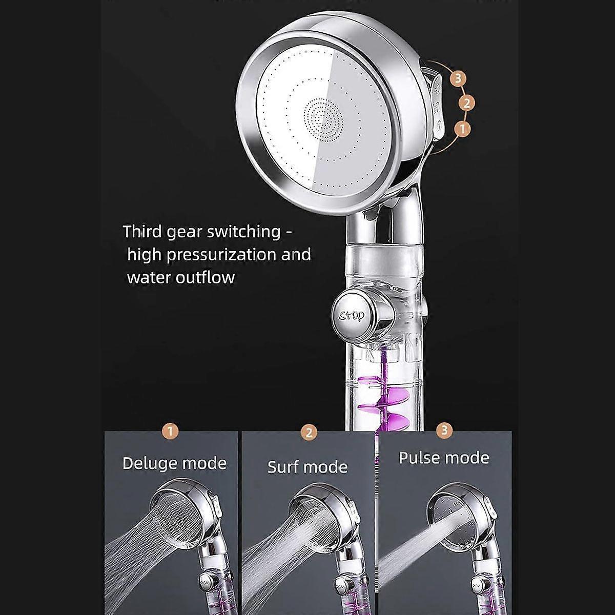 High Pressure Shower Head with Filter, 3 Modes, Switch & 3 Cartridges - Image 5
