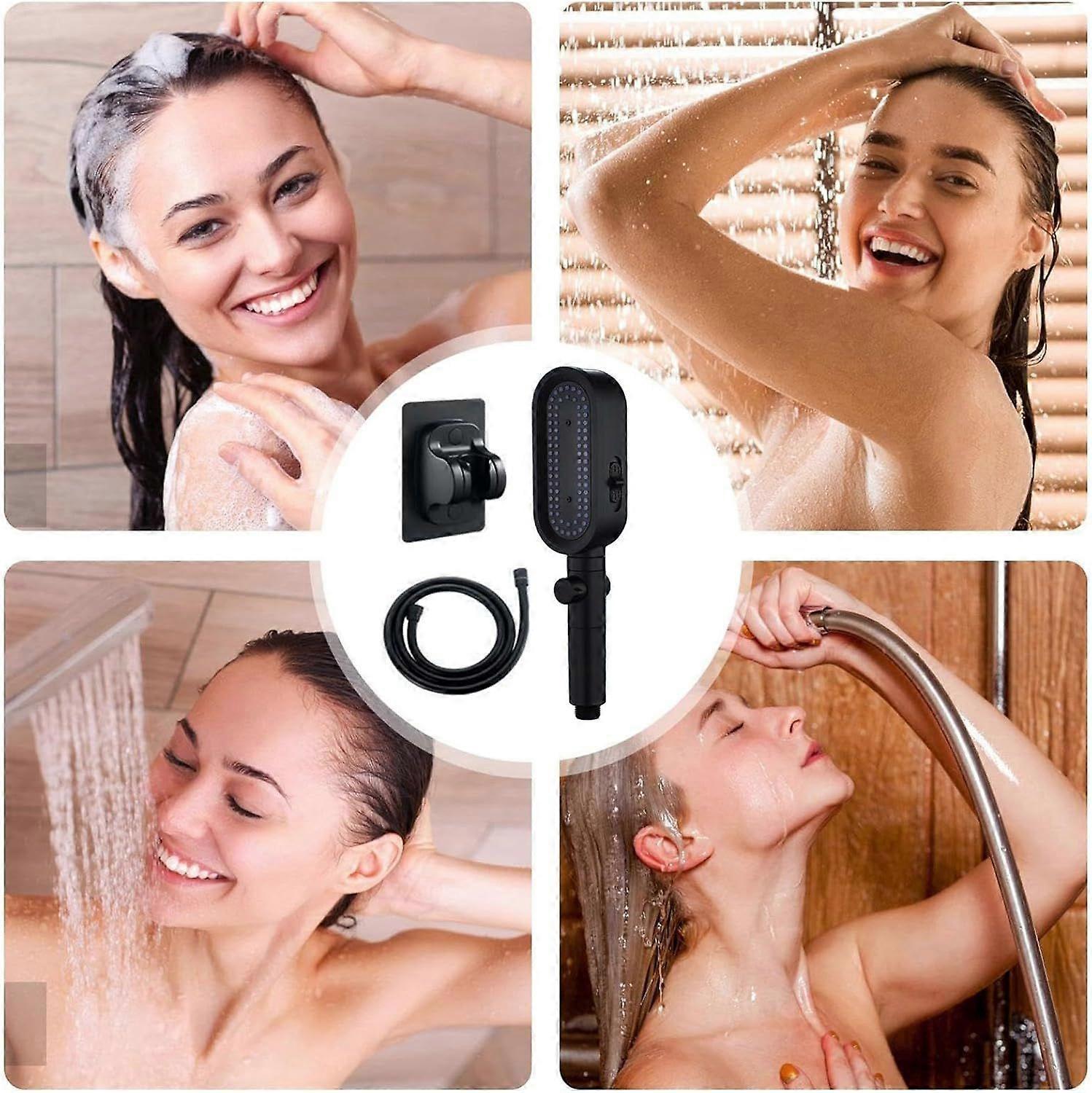 3 Modes Rain Shower Head, Handheld Pressure Boosting Sprinkler - Image 4