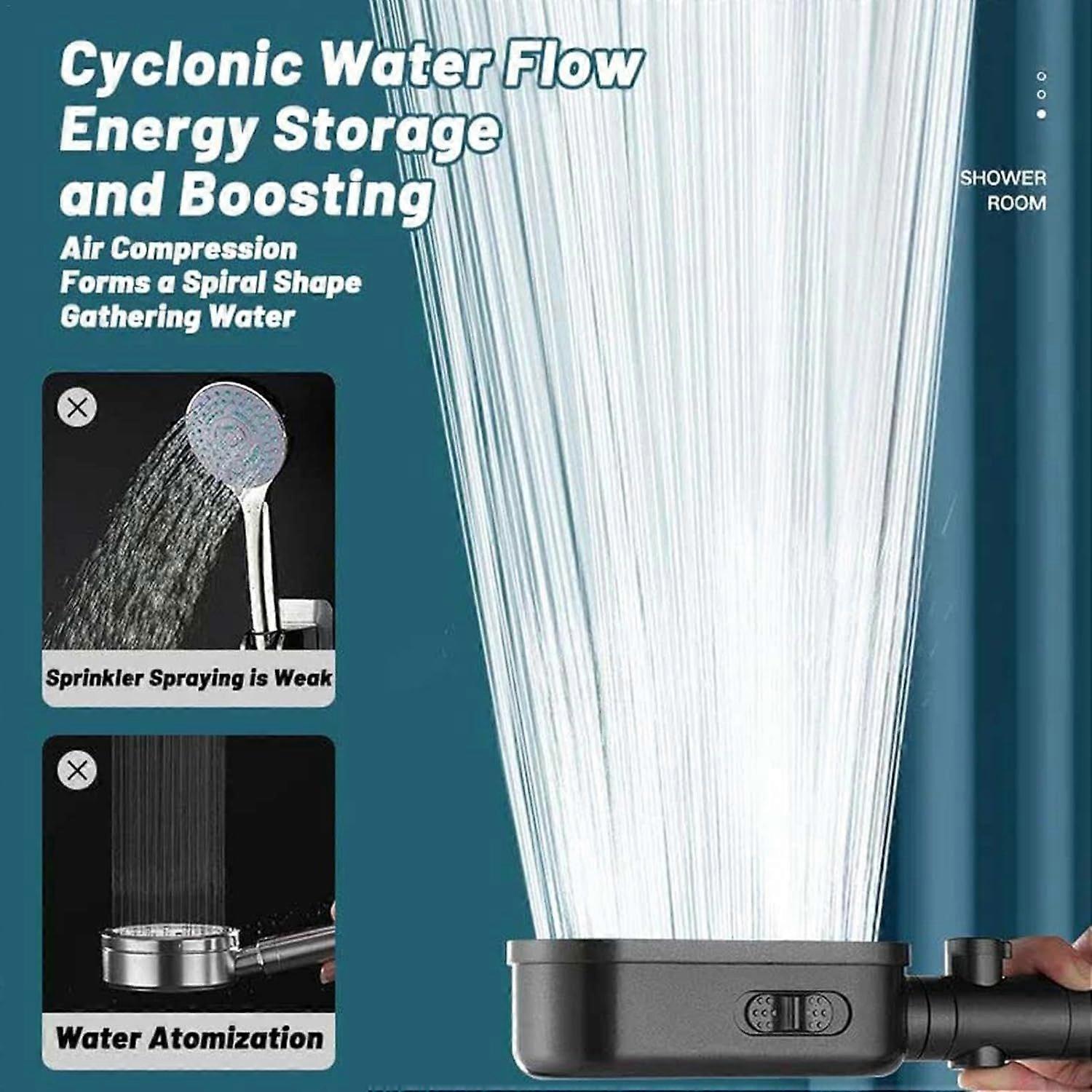 3 Modes Rain Shower Head, Handheld Pressure Boosting Sprinkler - Image 5