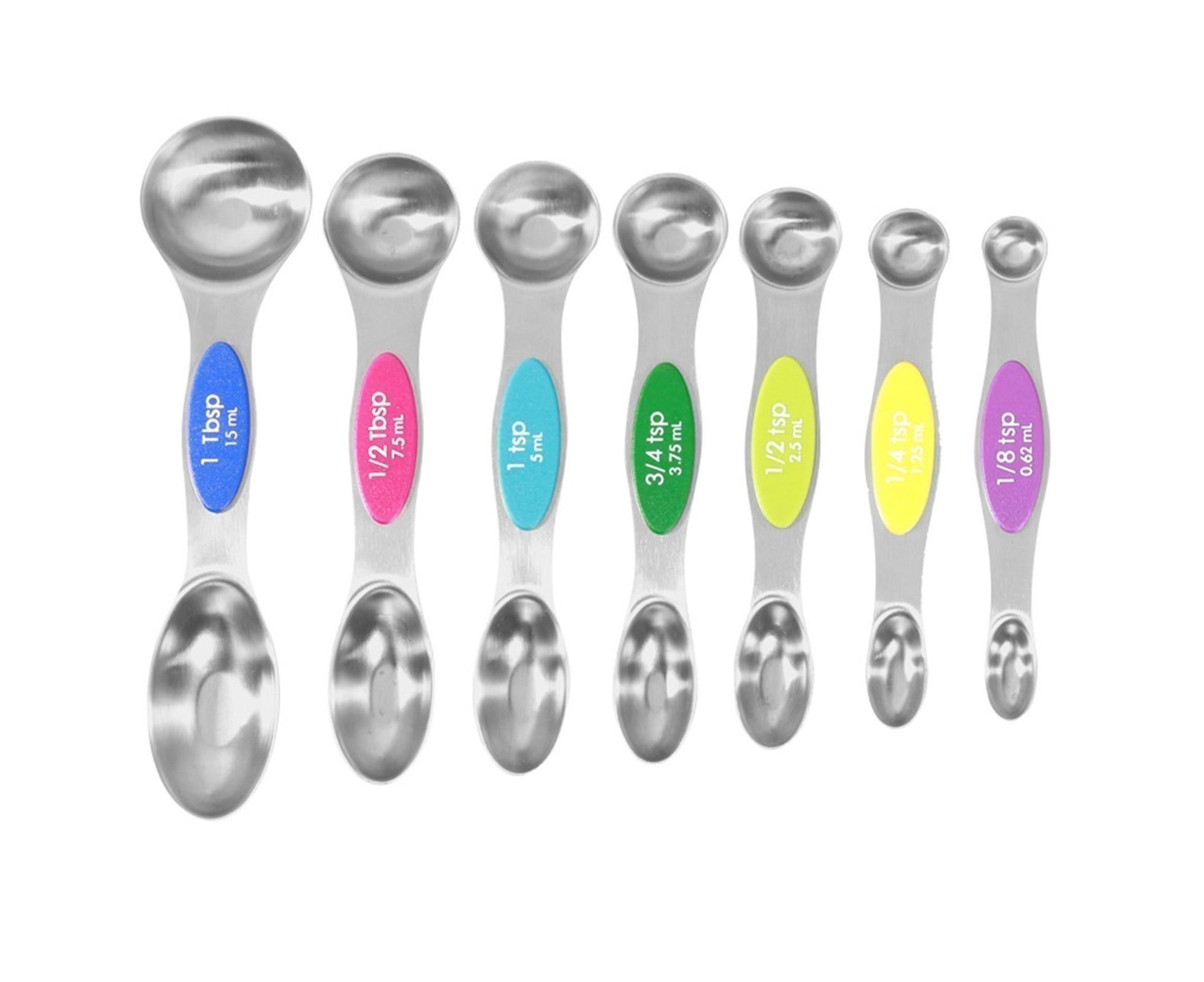 Double-heads Measuring Spoon Stainless Steel Kitchen Gadget-Multicolor - Image 1