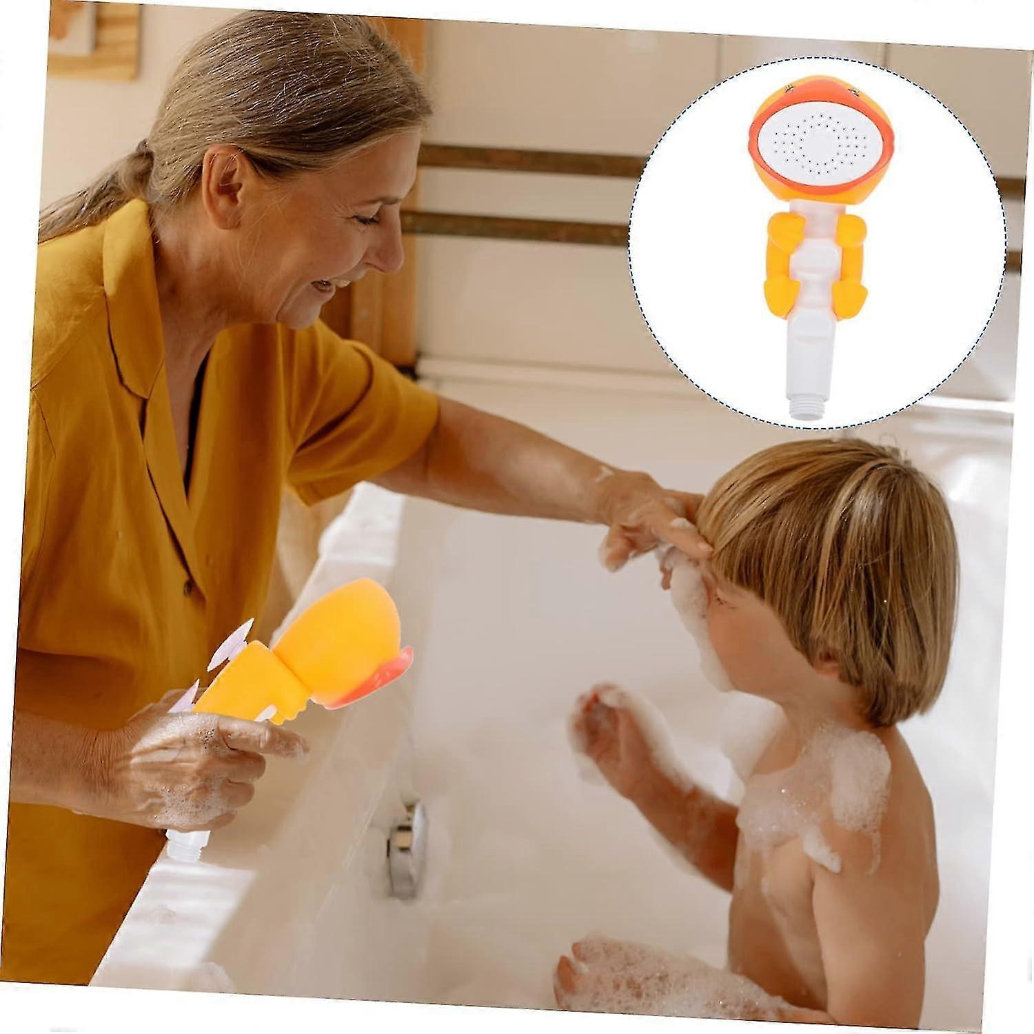 Cartoon Handheld Shower Head, White Animal Bath Spray for Babies - Image 3