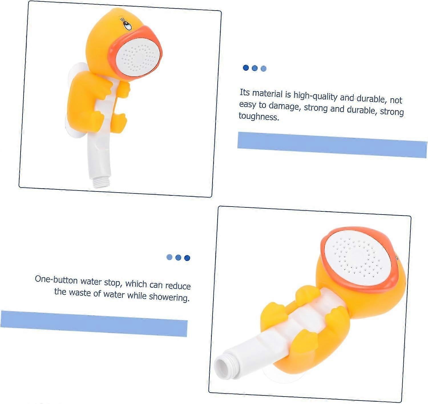 Cartoon Handheld Shower Head, White Animal Bath Spray for Babies - Image 4